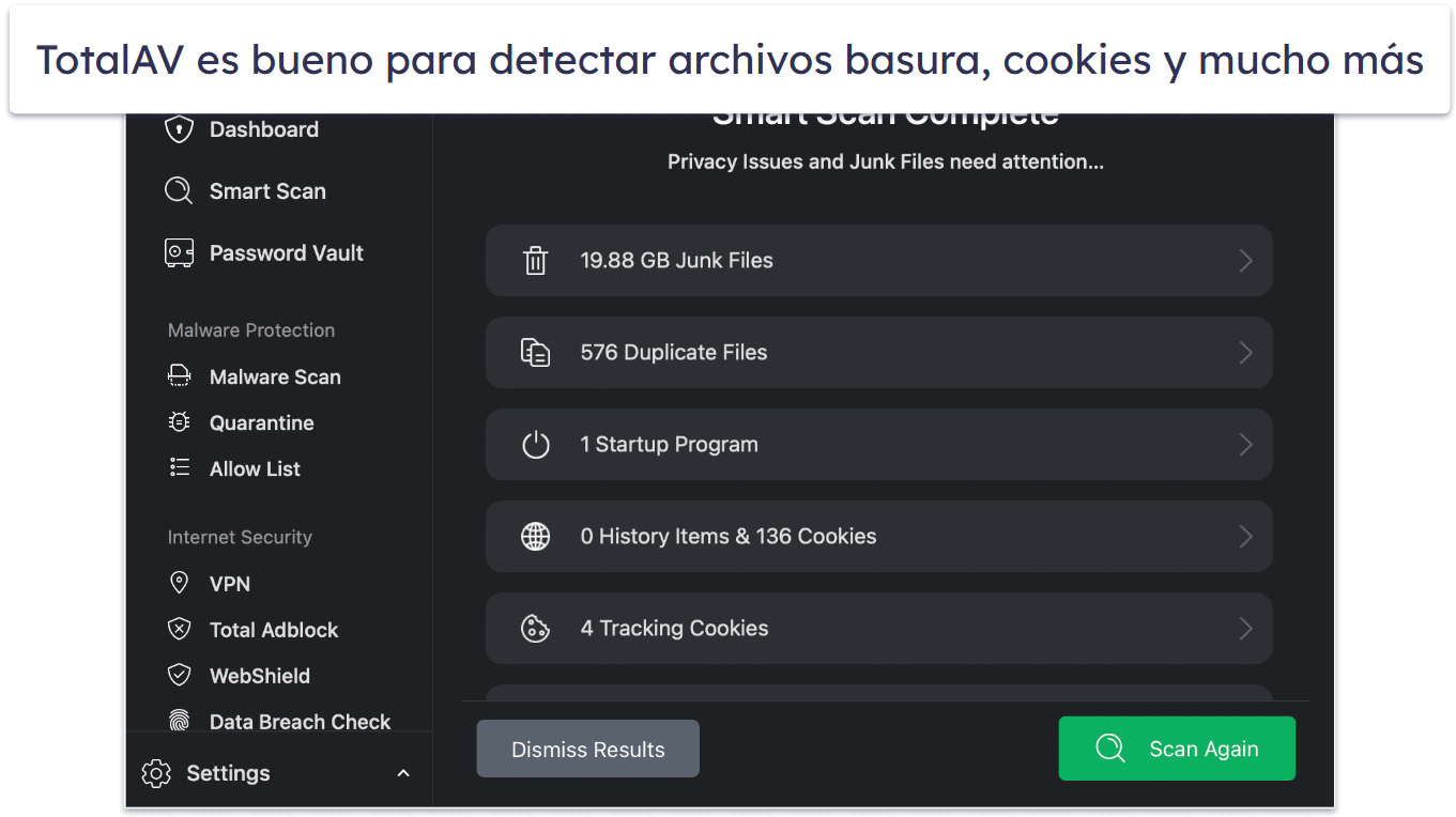 🥈2. TotalAV: el mejor para la optimización de tu Mac