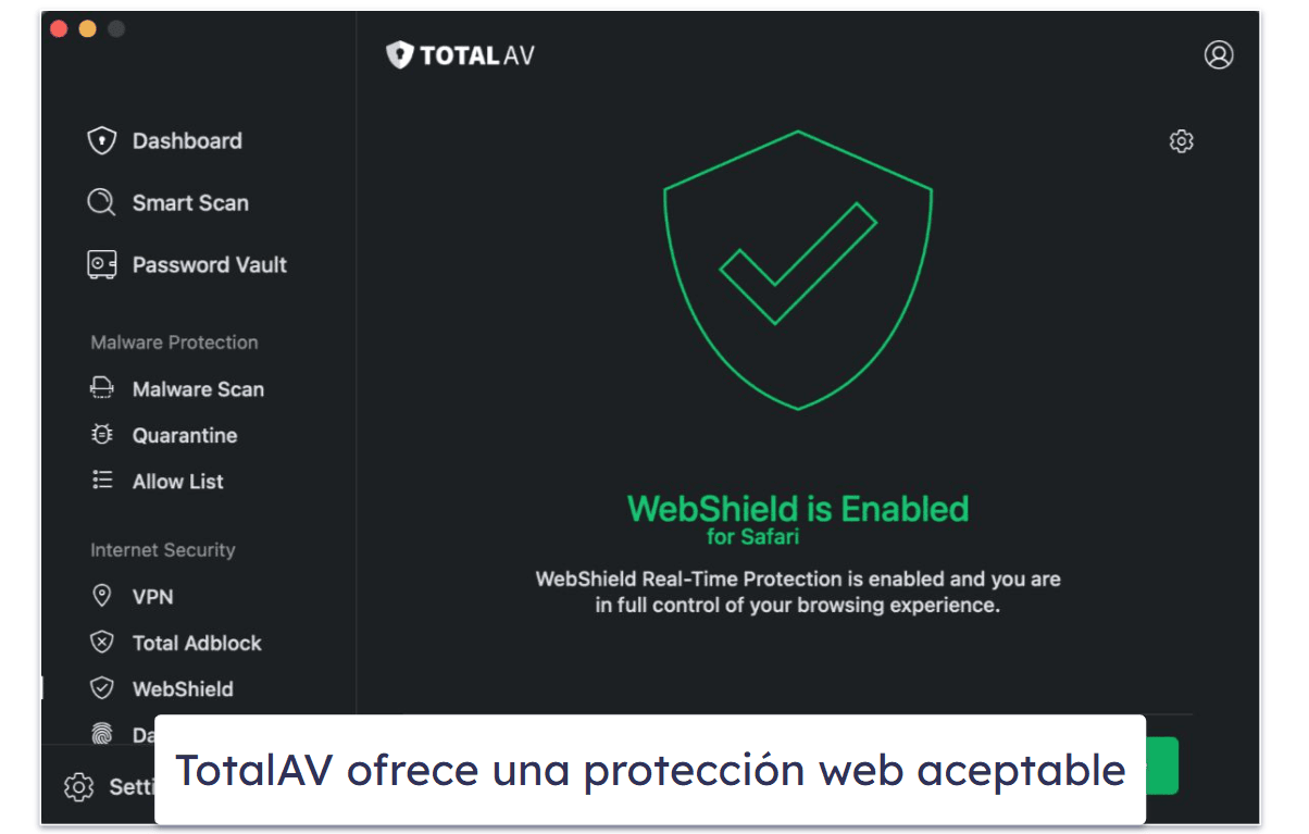 🥈2. TotalAV: el mejor para la optimización de tu Mac