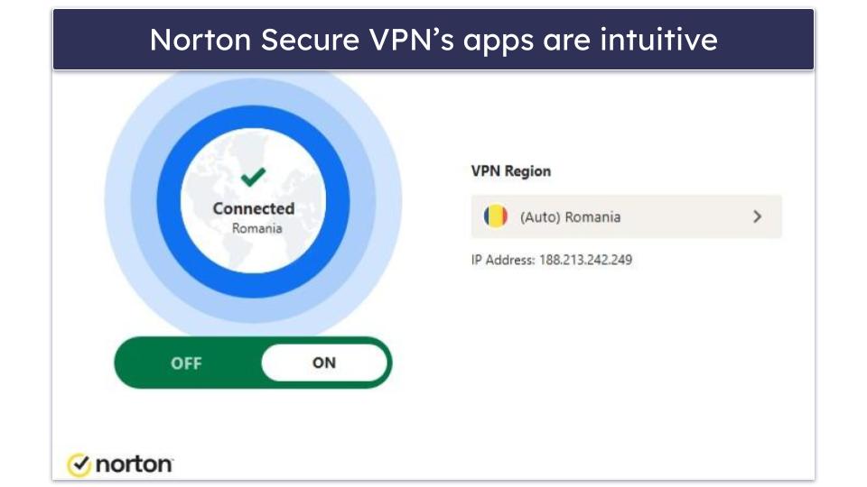 Bonus. Norton Secure VPN — Beginner-Friendly VPN That’s Good for Streaming