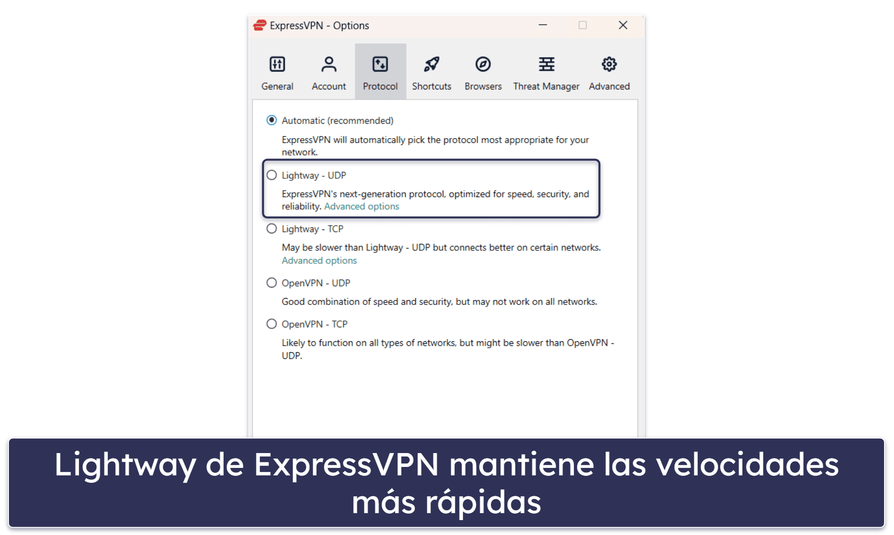 Bonus. ExpressVPN: la mejor VPN con una alternativa a WireGuard