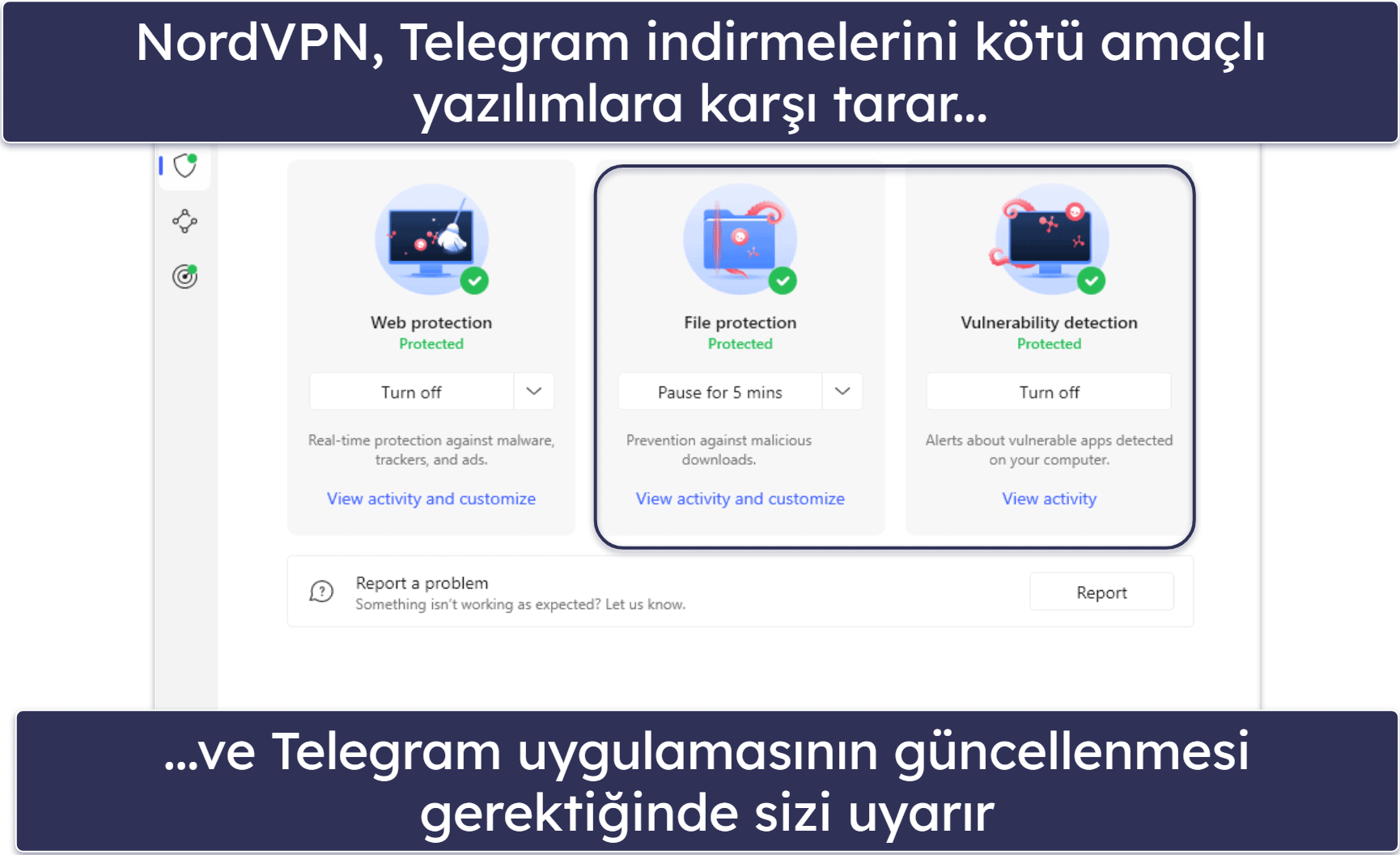 🥉3. NordVPN — Masaüstünde Dosya Paylaşımı İçin Zararlı Yazılım Tarayıcısına Sahip