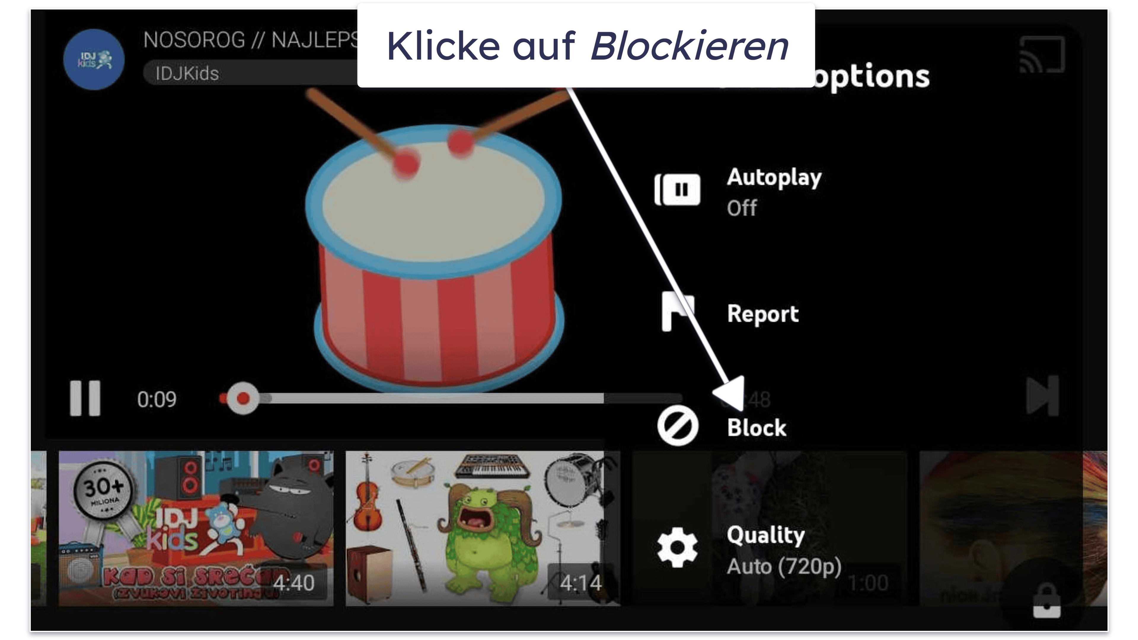 Einrichtung von YouTube Kids