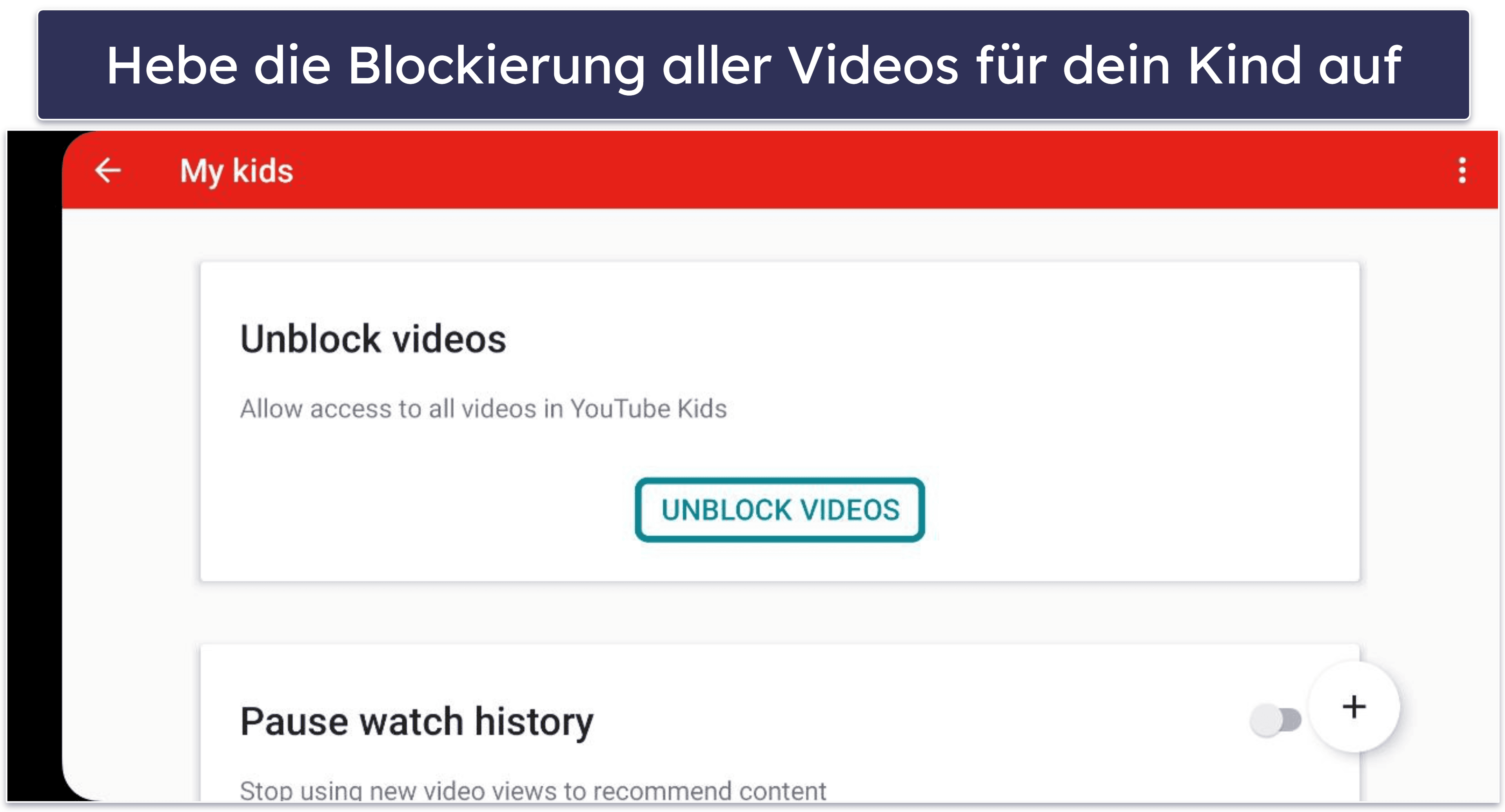 Einrichtung von YouTube Kids