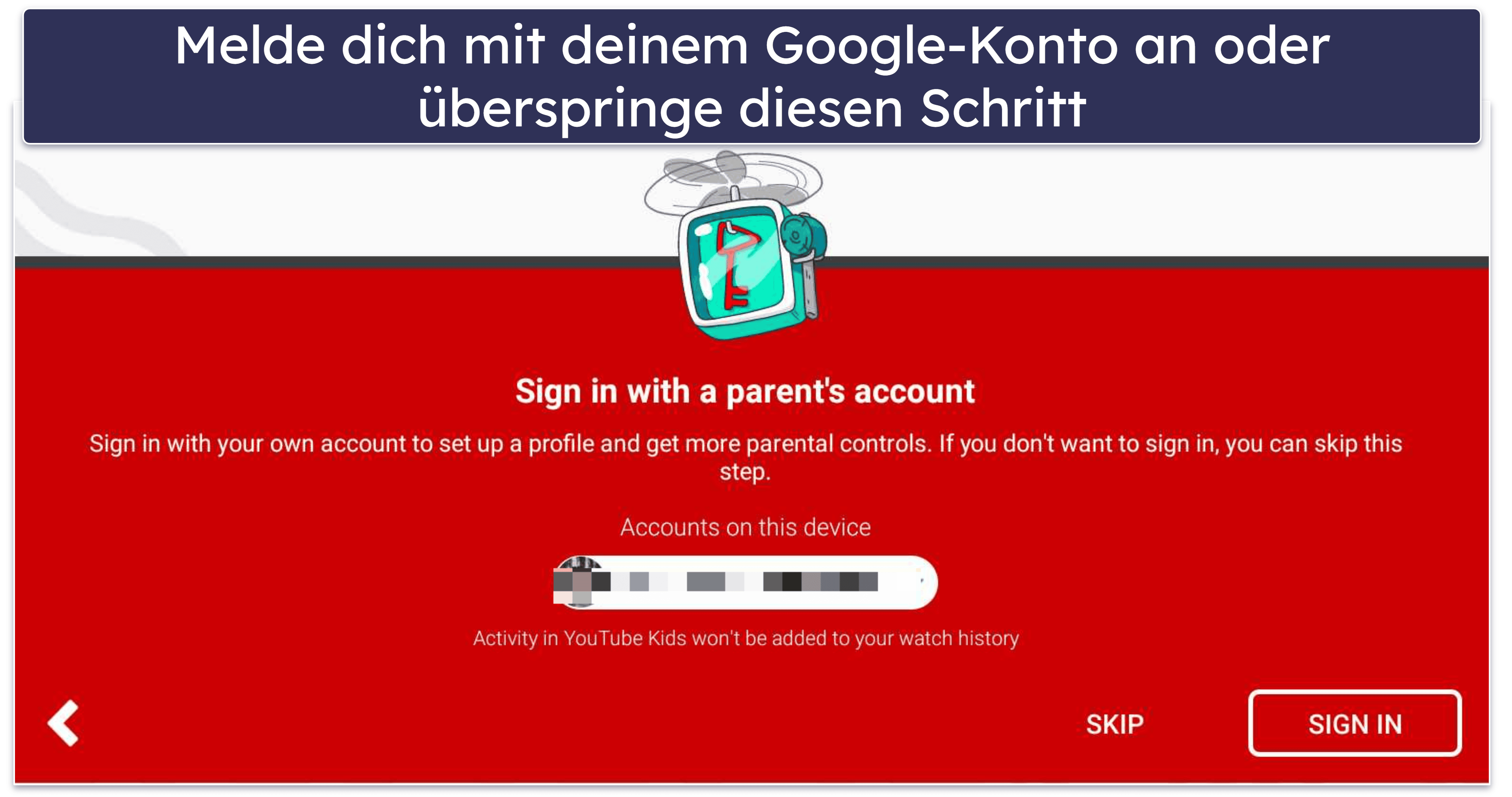 Einrichtung von YouTube Kids