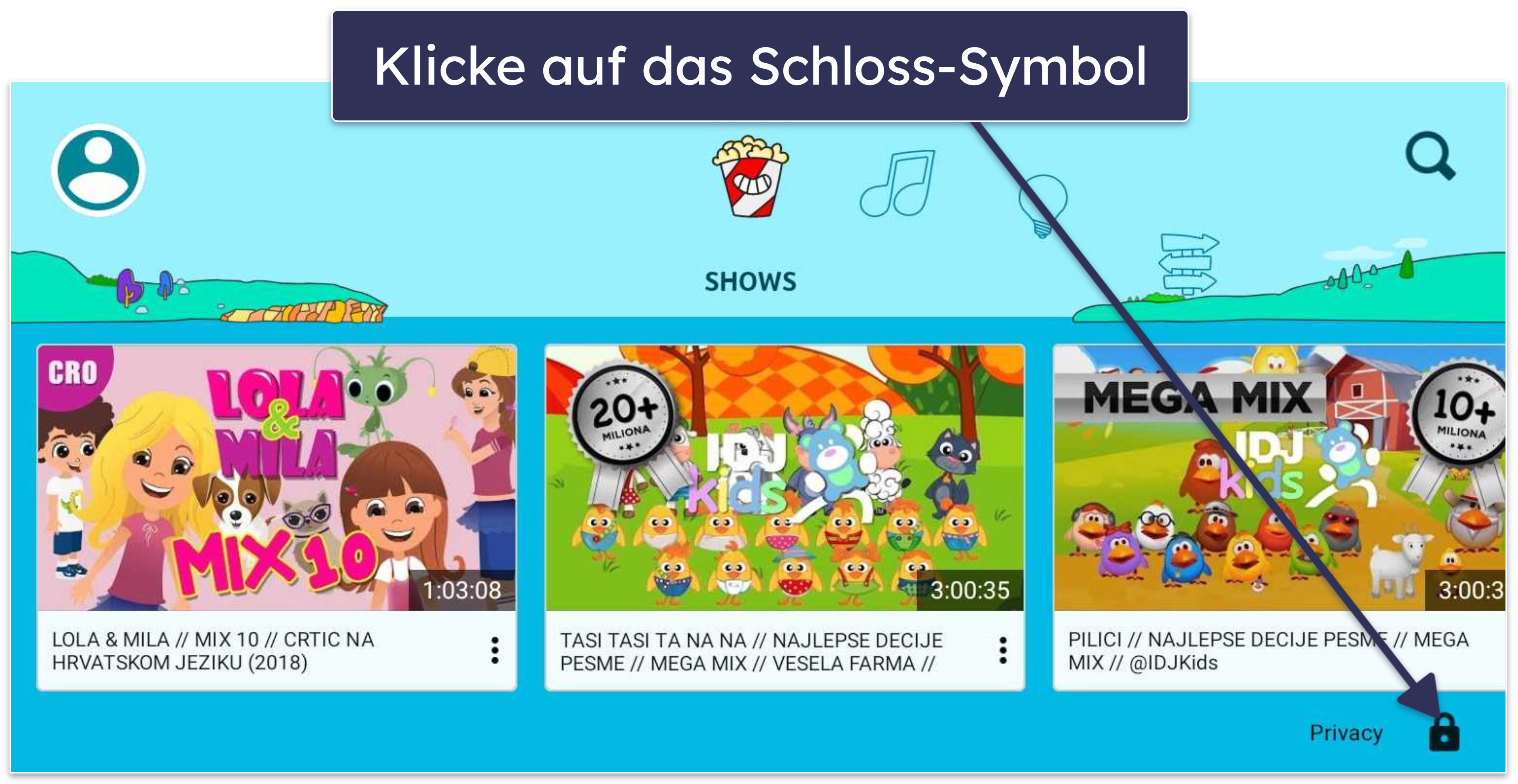 Einrichtung von YouTube Kids