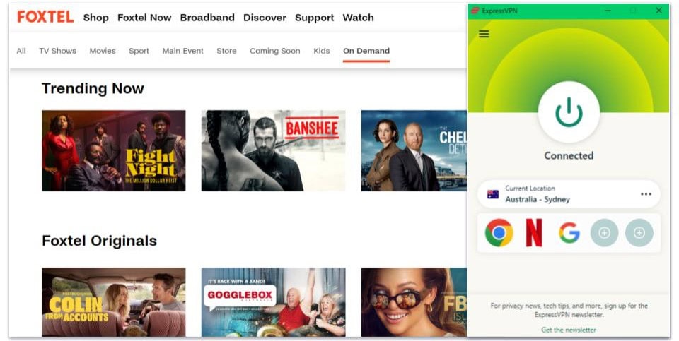 🥇1. ExpressVPN — Best VPN for Watching Foxtel GO in 2024
