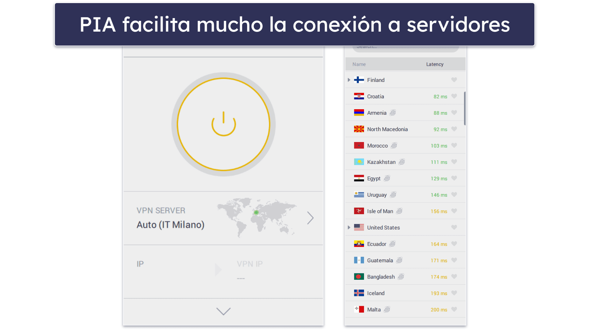 Facilidad de uso de Private Internet Access: aplicaciones móviles y de ordenador