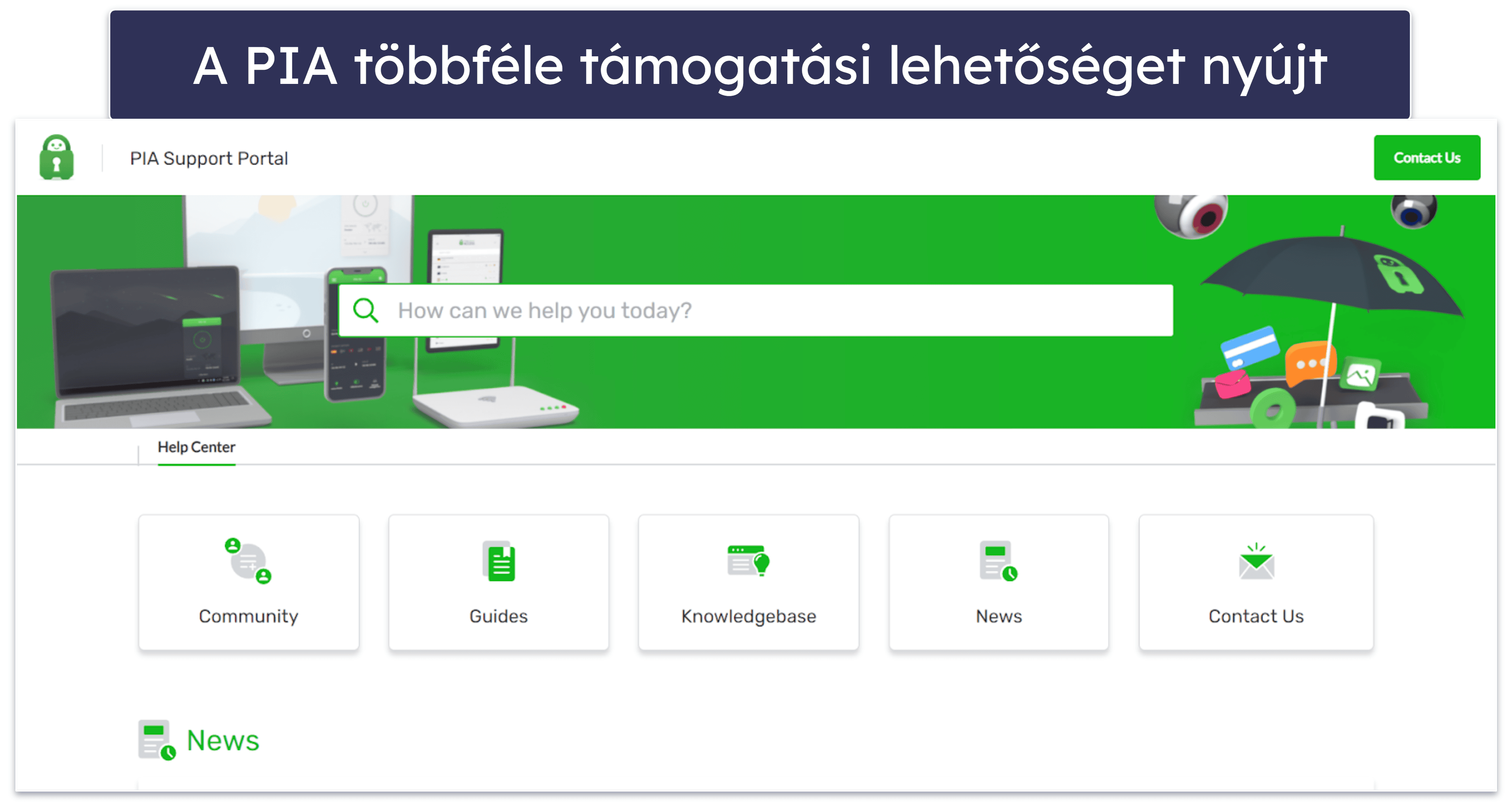 Private Internet Access ügyfélszolgálat