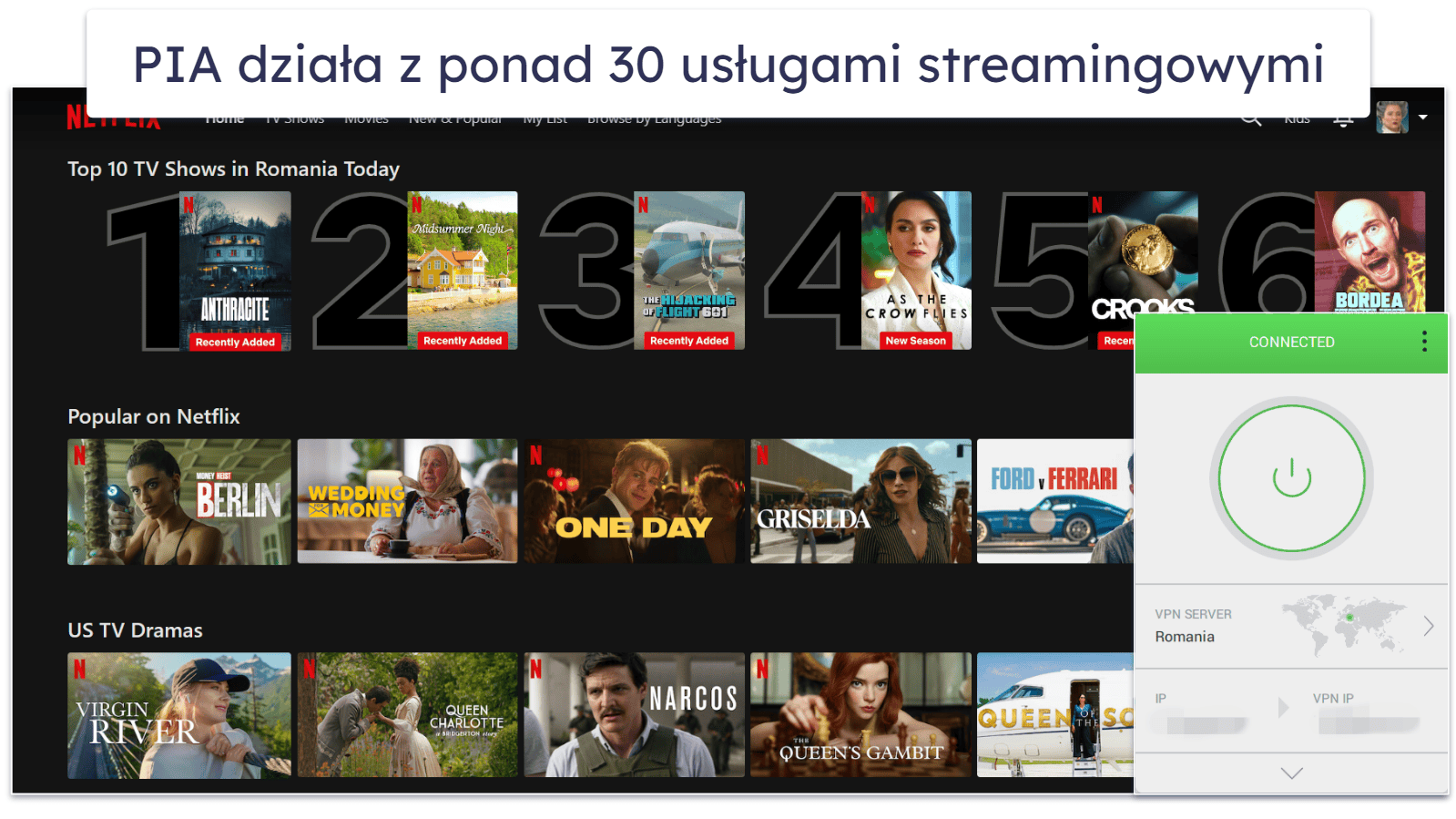 Streaming przy pomocy Private Internet Access