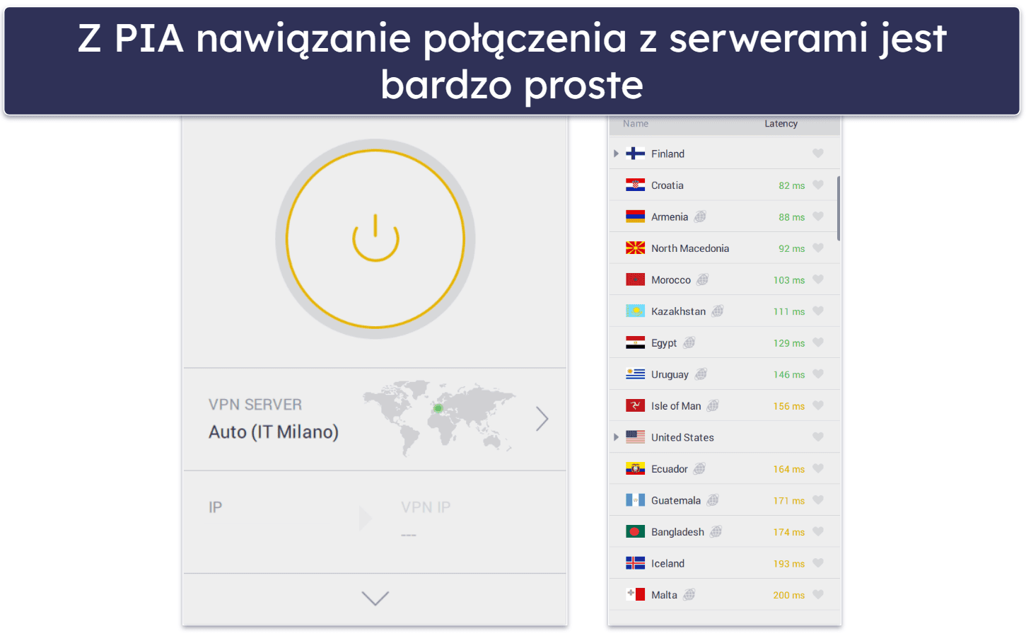 Łatwość obsługi Private Internet Access: Aplikacje mobilne i na komputer