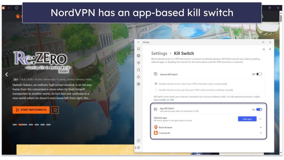 4. NordVPN — Great for Streaming Crunchyroll More Securely