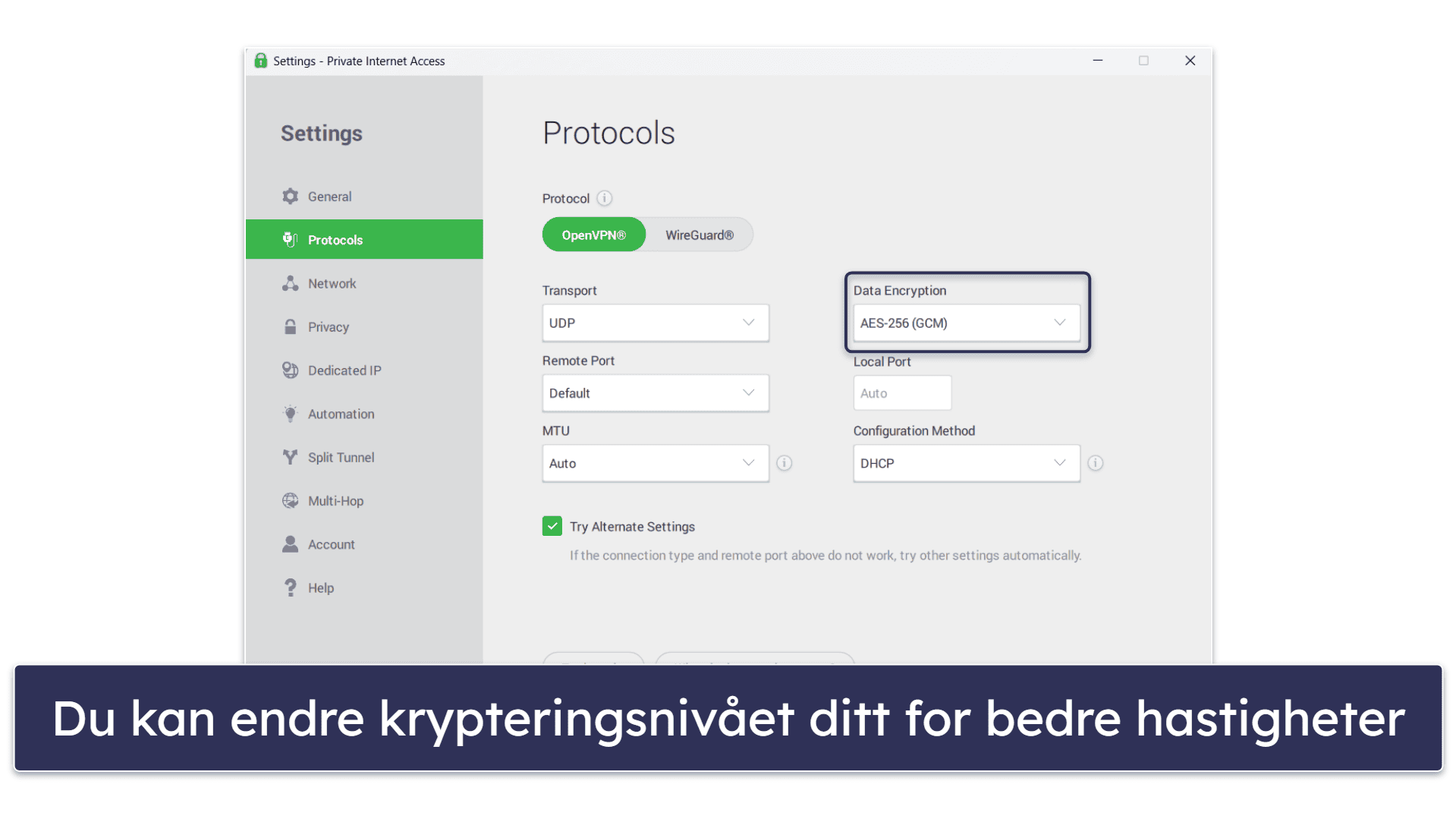 🥈2. Private Internet Access — utmerket for å se på IPTV i USA