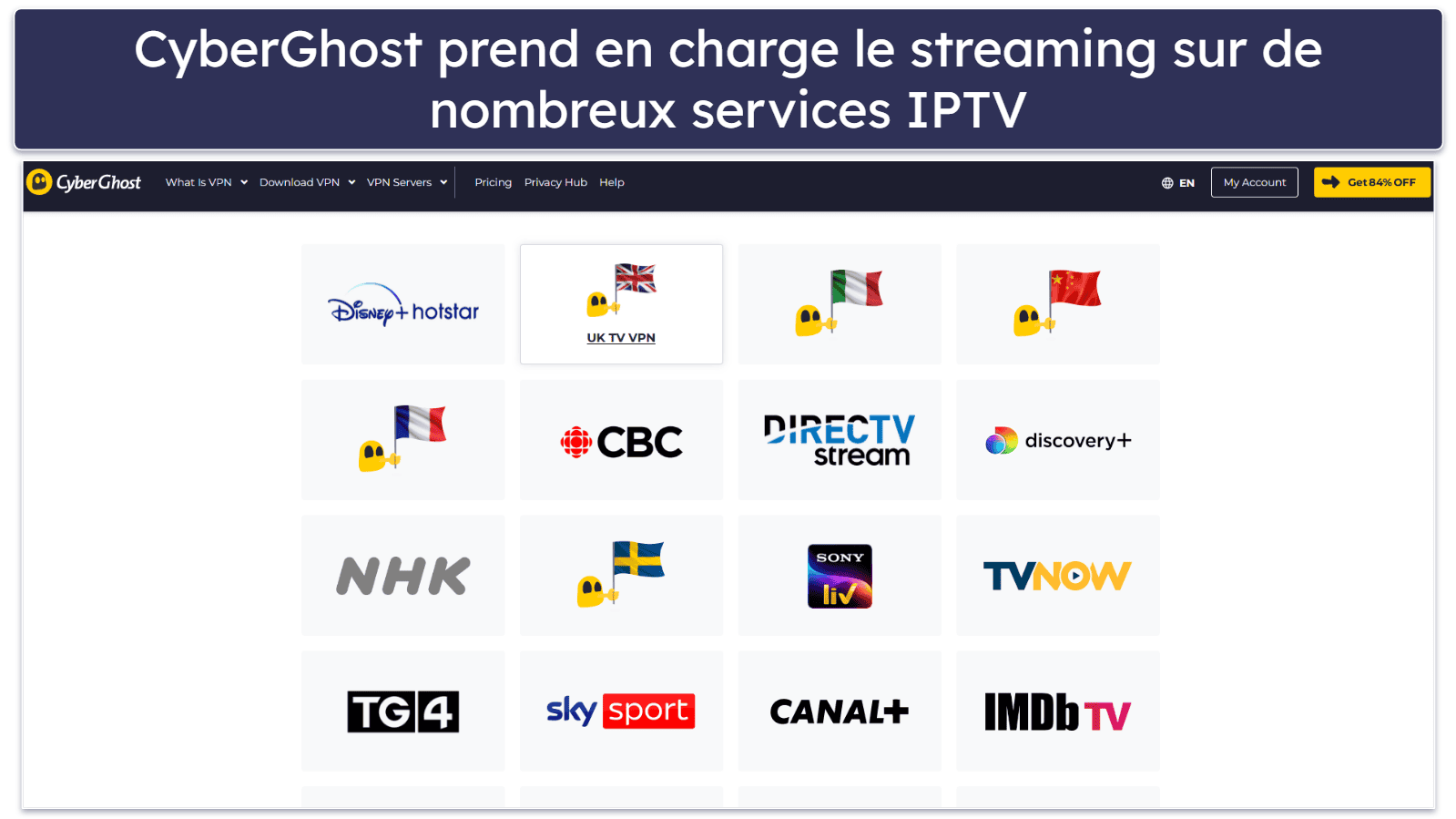 🥉3. CyberGhost VPN : des serveurs dédiés au streaming et des automatisations pratiques