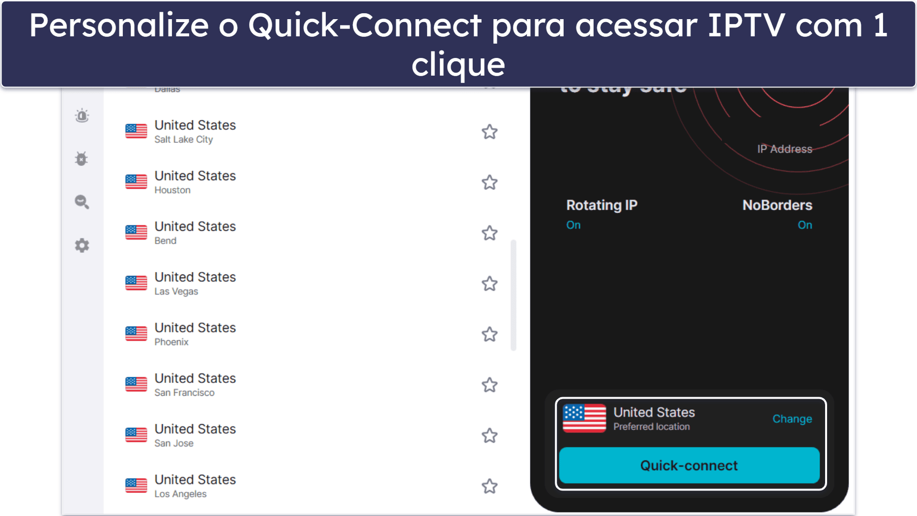 5. Surfshark: VPN fácil de usar para IPTV (Ótima para Iniciantes)