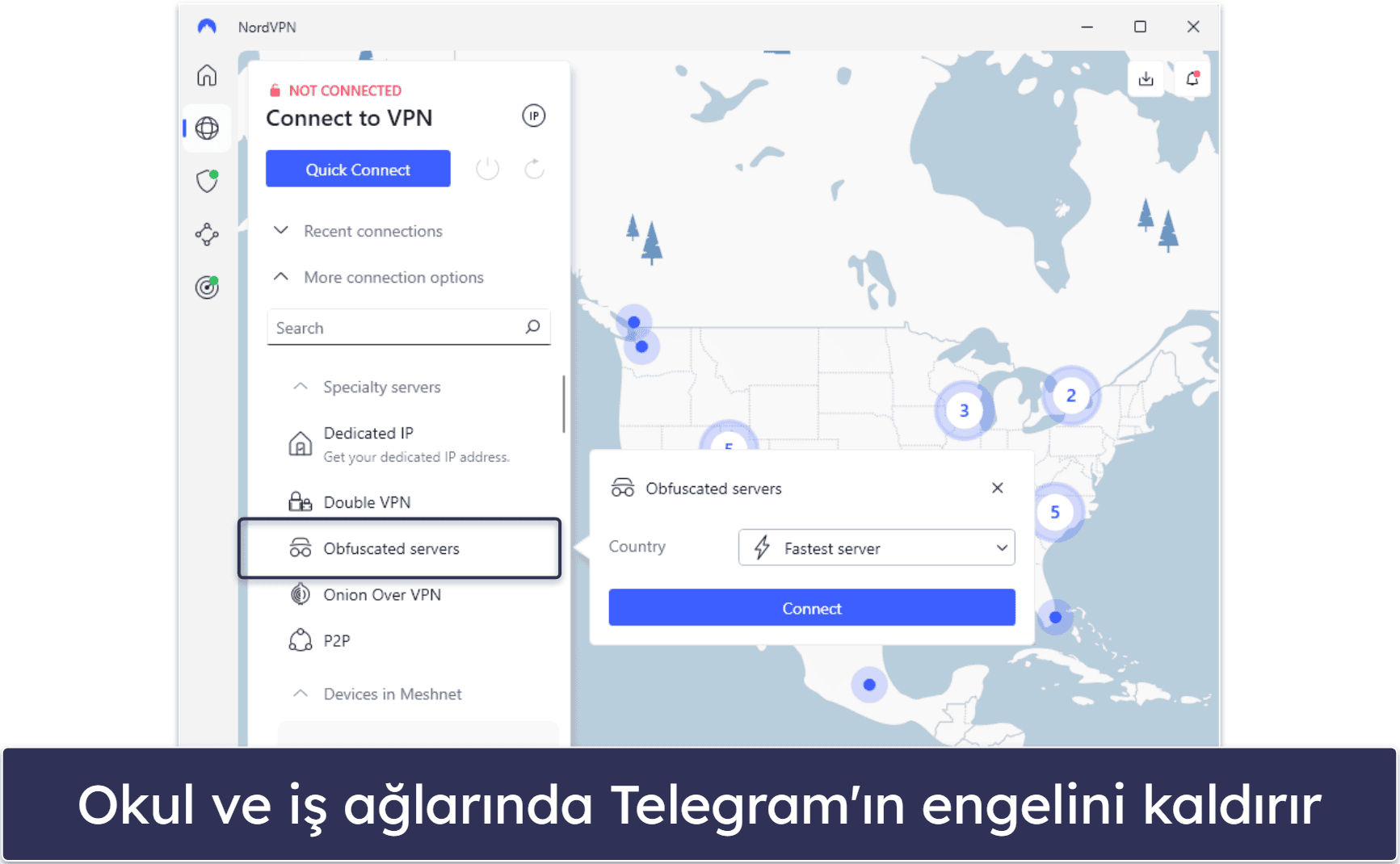 🥉3. NordVPN — Masaüstünde Dosya Paylaşımı İçin Zararlı Yazılım Tarayıcısına Sahip