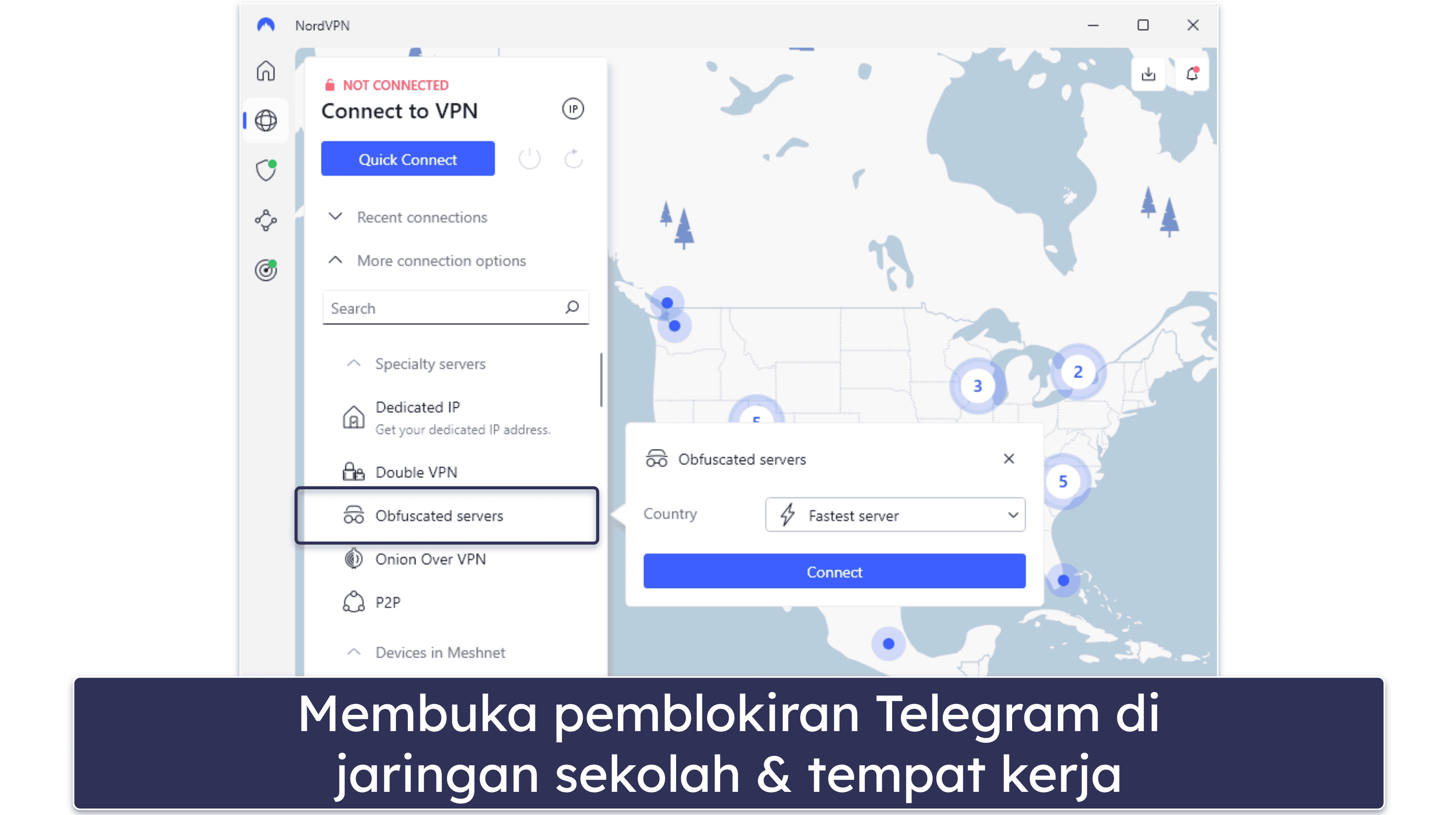 🥉3. NordVPN – Dilengkapi dengan Pemindai Malware untuk Berbagi File di Desktop