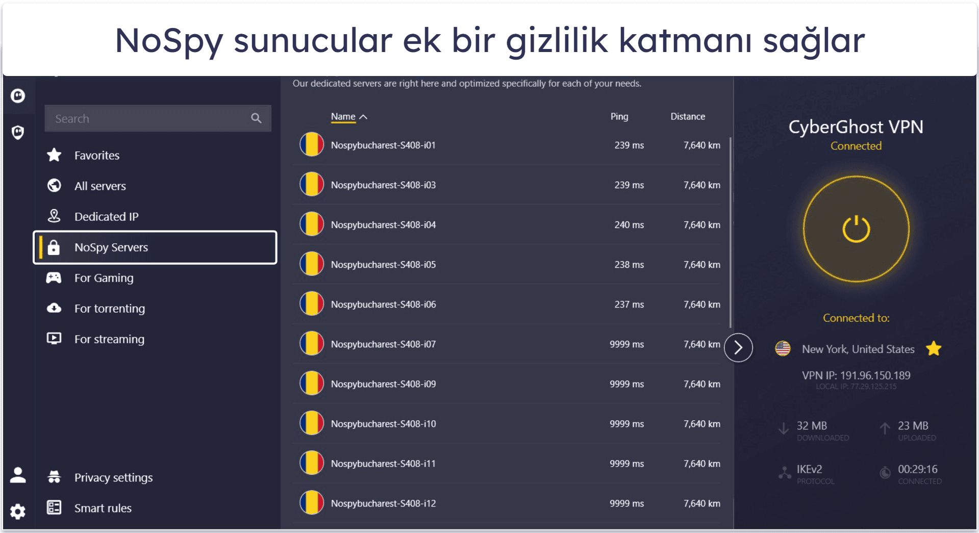 🥉3. CyberGhost VPN — Yeni VPN Kullanıcıları İçin Harika