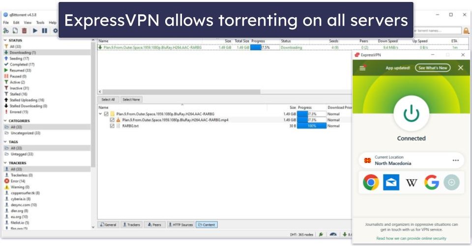 Torrenting — ExpressVPN Is the Better Choice