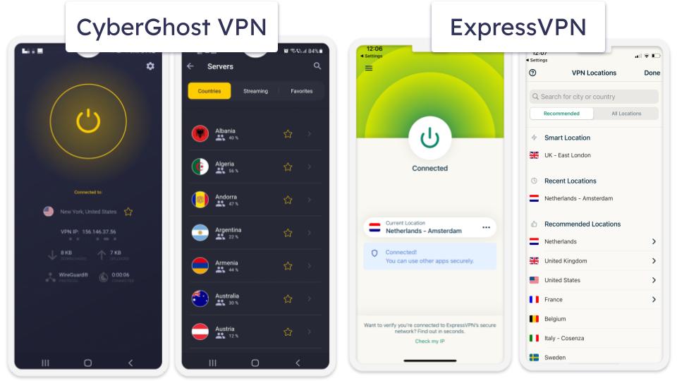 Apps &amp; Ease of Use — Both VPNs Are Intuitive