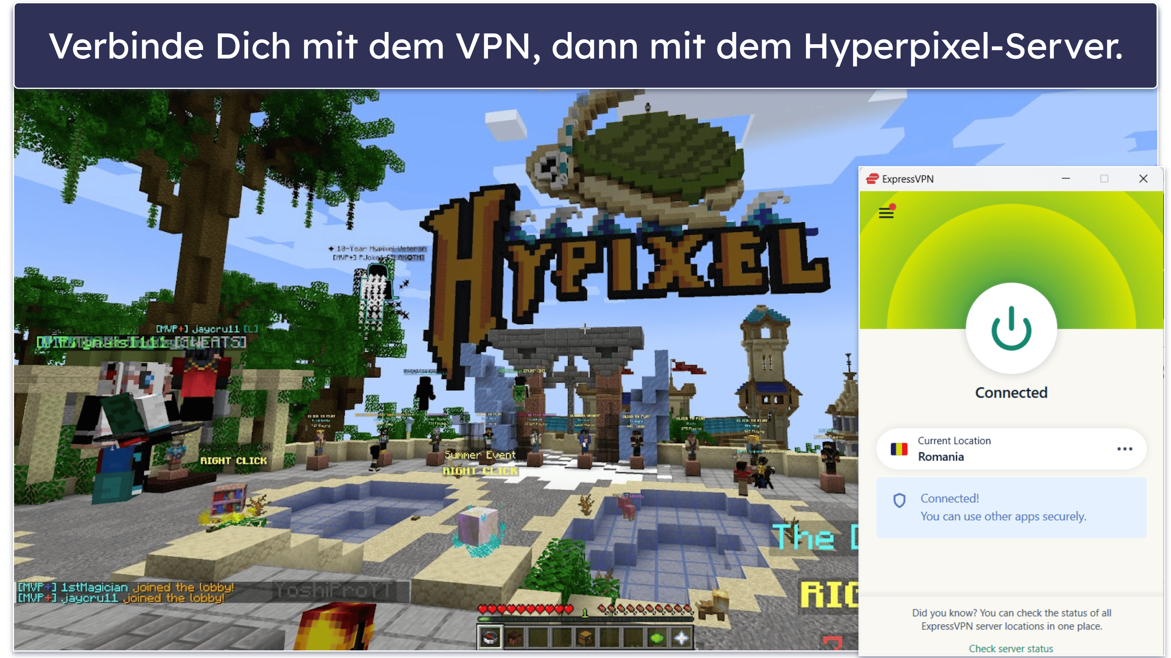 Wie man die Sperre mit einem VPN umgeht