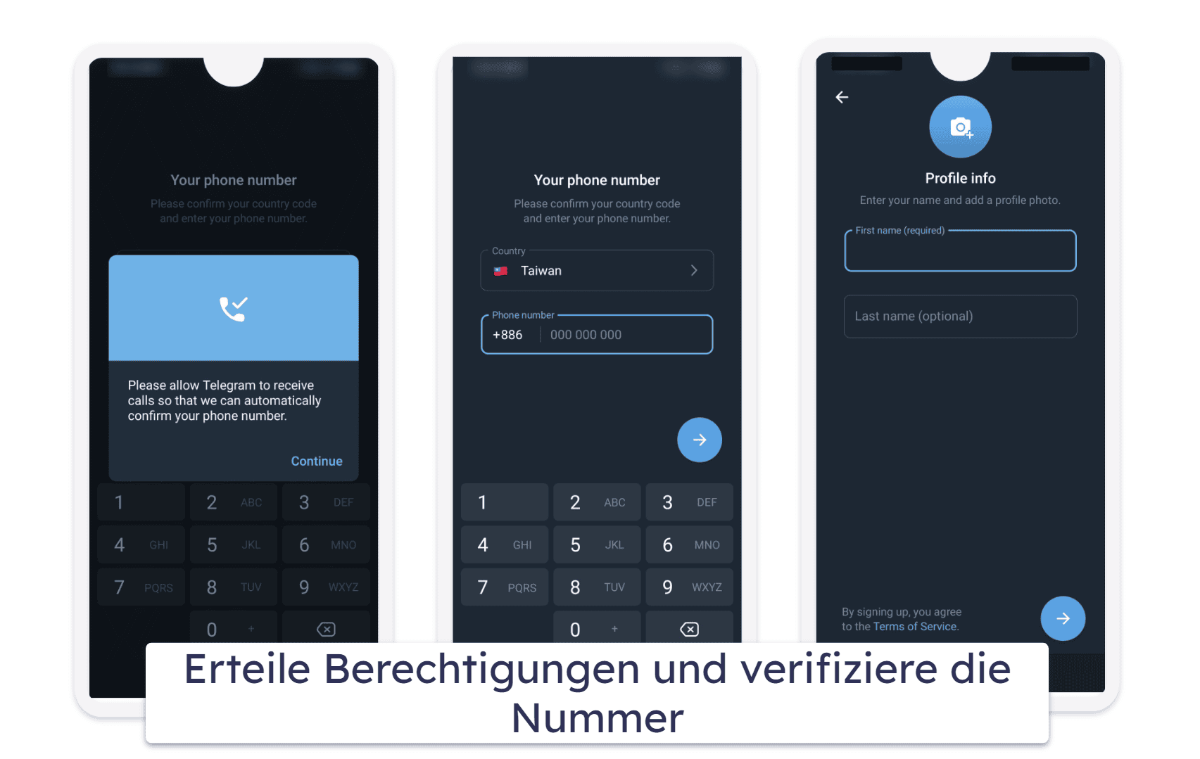 So richtest Du ein Telegram-Konto ein