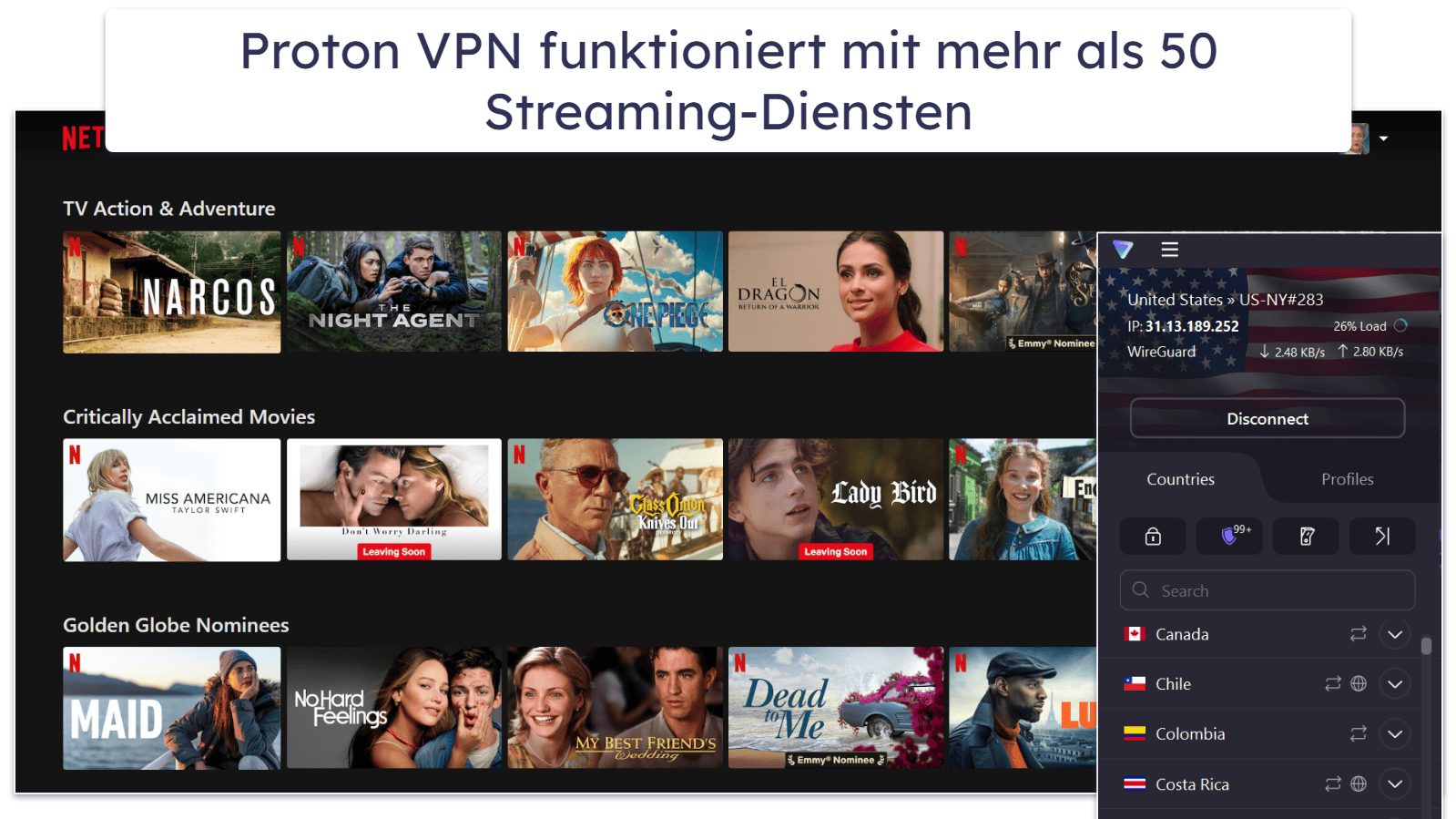 Streaming — Beide VPNs eignen sich hervorragend für Streaming