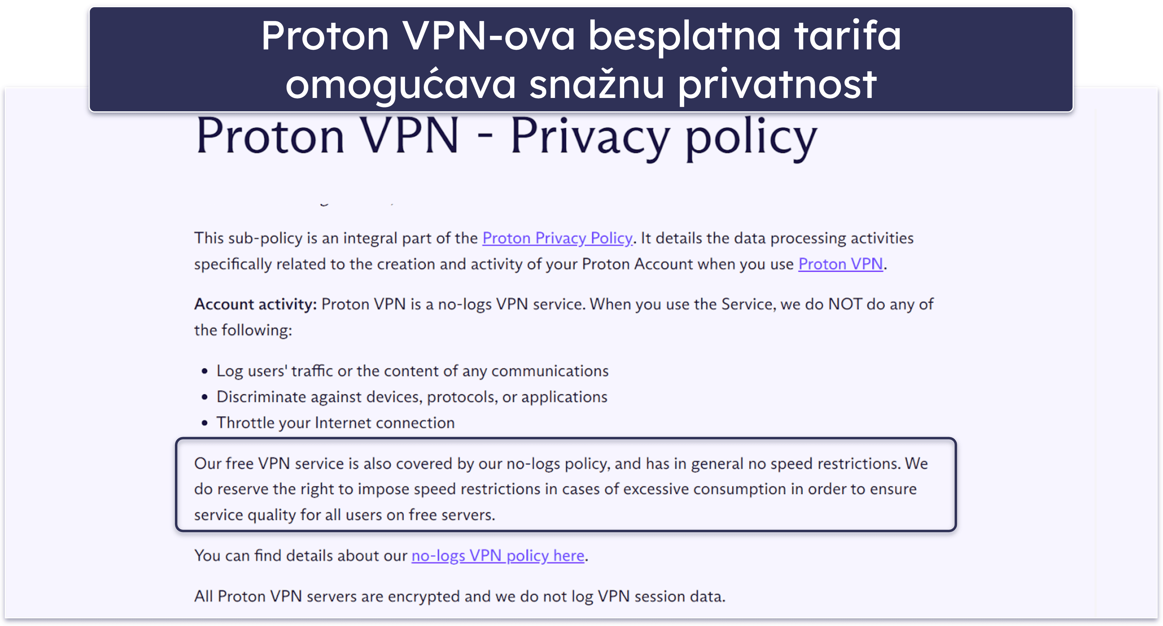 🥈2. Proton VPN – odlična besplatna tarifa s neograničenom količinom podataka + velike brzine