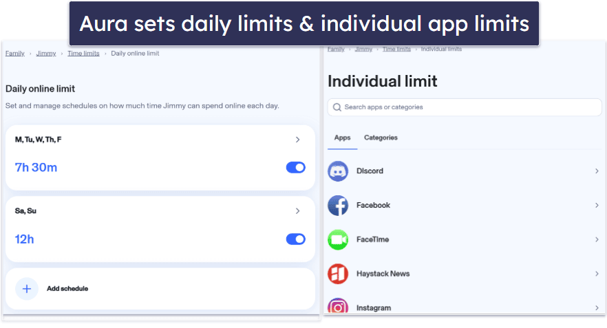 Aura Parental Controls Features — A Decent Number of Tools