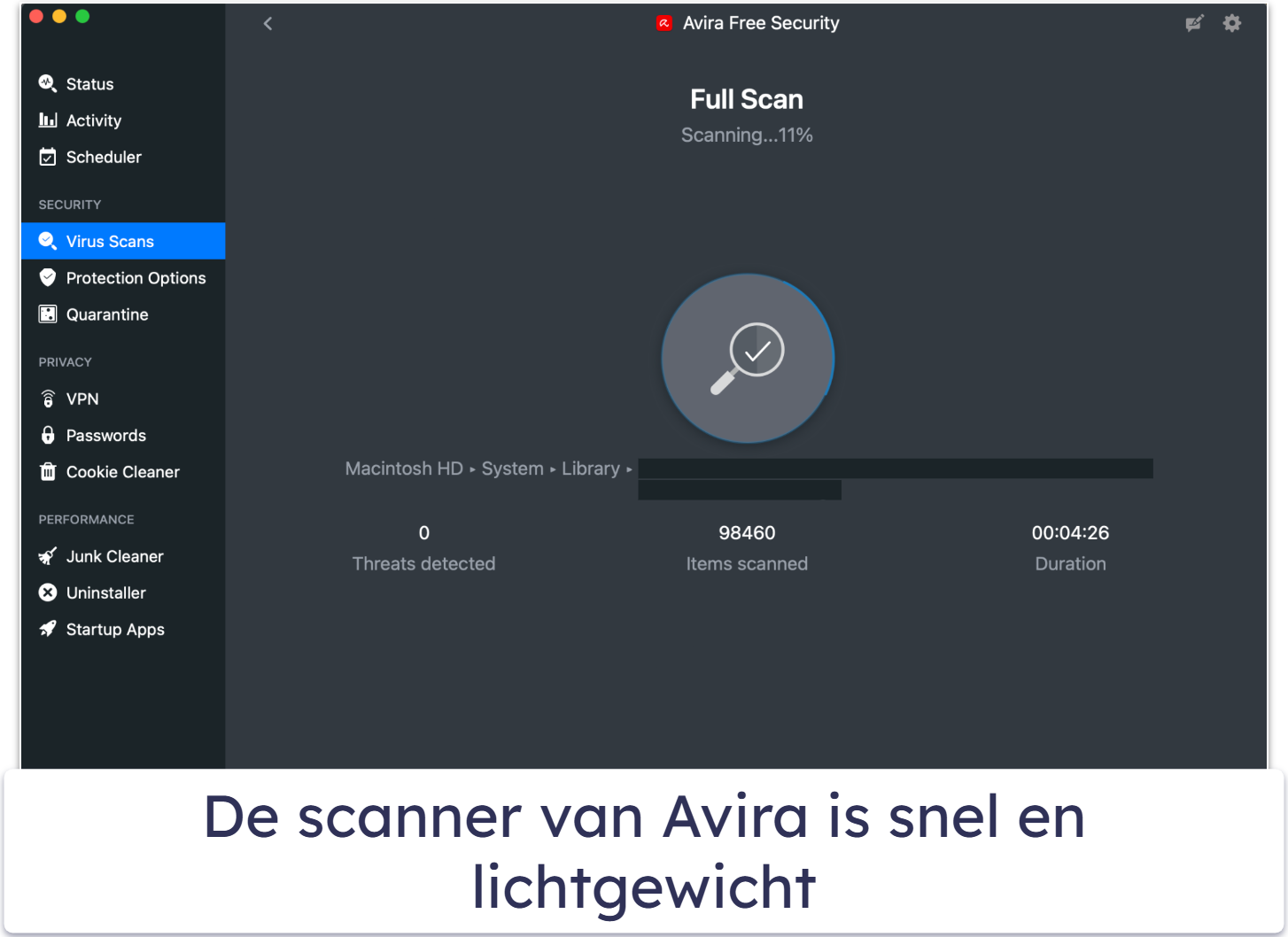 7. Avira Free Antivirus for Mac —Beste gratis antivirus voor Mac