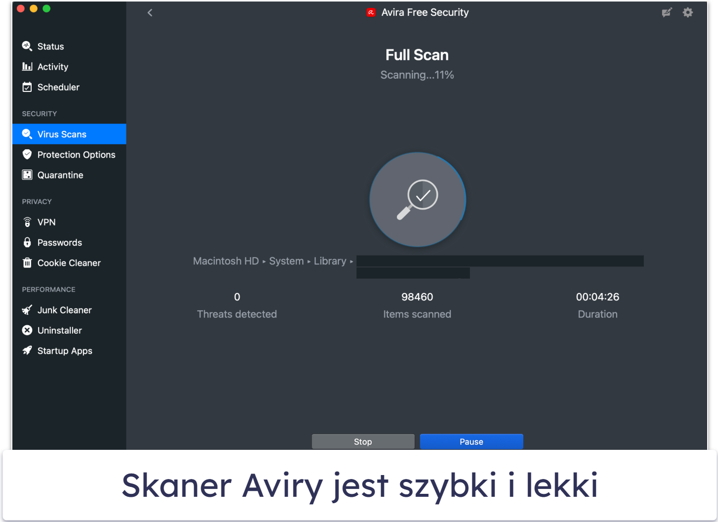 7. Avira Free Antivirus for Mac — najlepszy darmowy antywirus na Maca