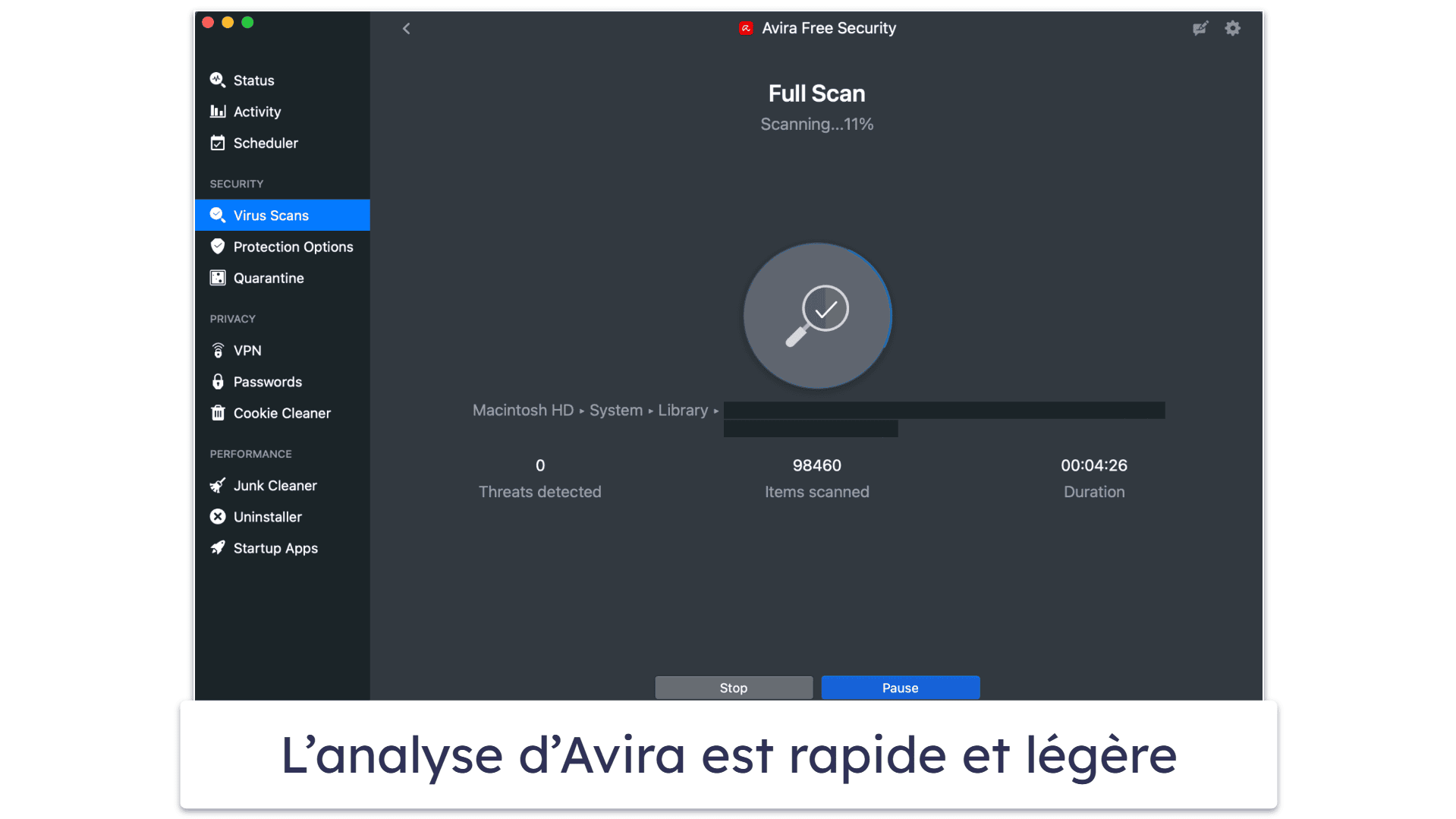 7. Avira Free Antivirus pour Mac — meilleur antivirus gratuit pour Mac