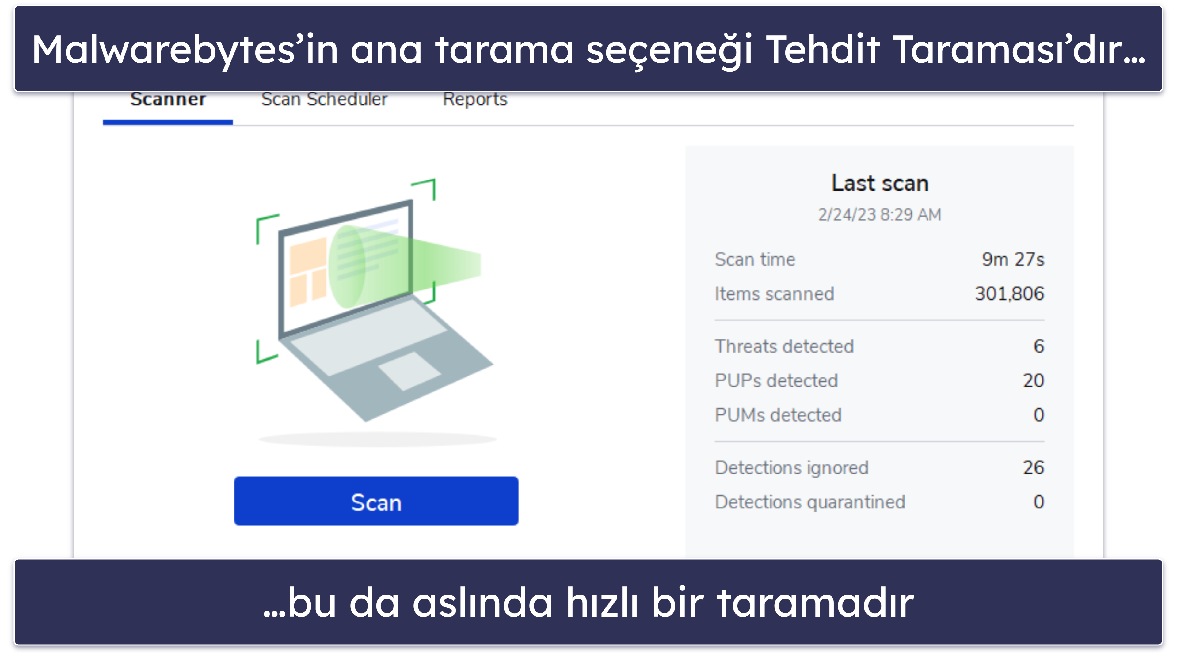 10. Malwarebytes — Mac Kullanıcıları İçin Minimalist Bir Antivirüs