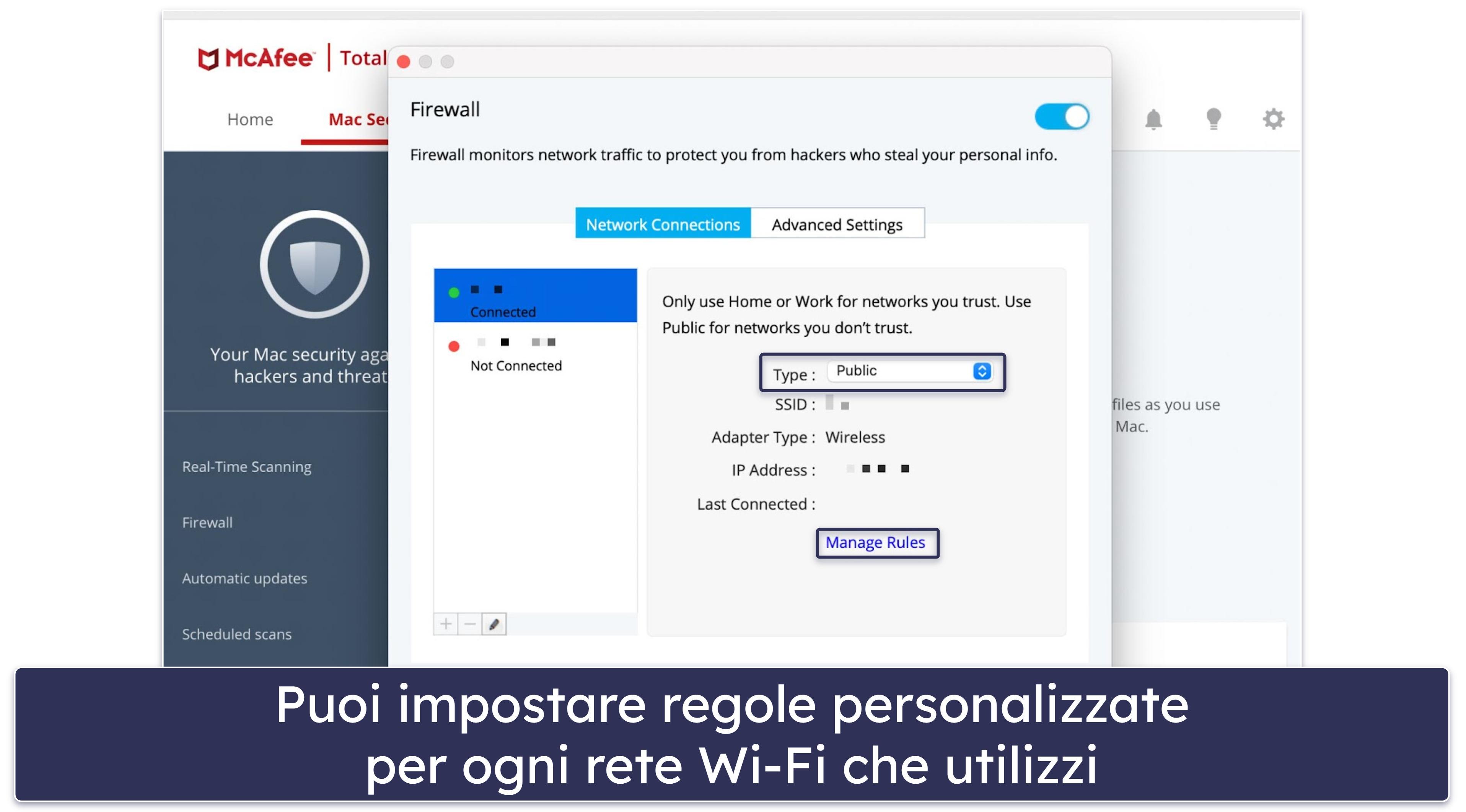 4. McAfee Total Protection — Buon motore antimalware e protezioni per la sicurezza informativa