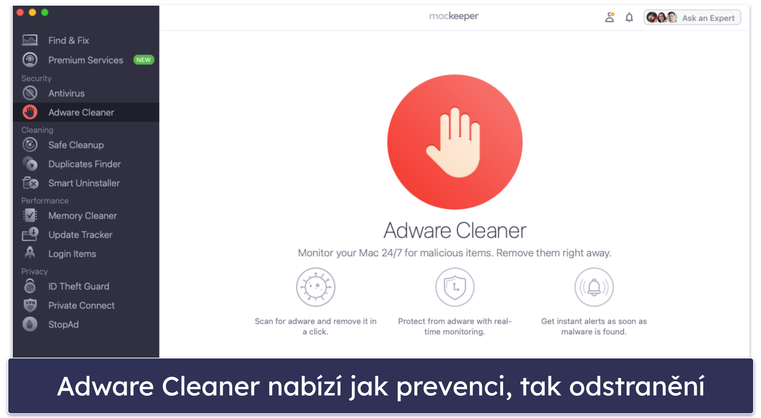 6. MacKeeper — Nejlepší intuitivní správa zabezpečení