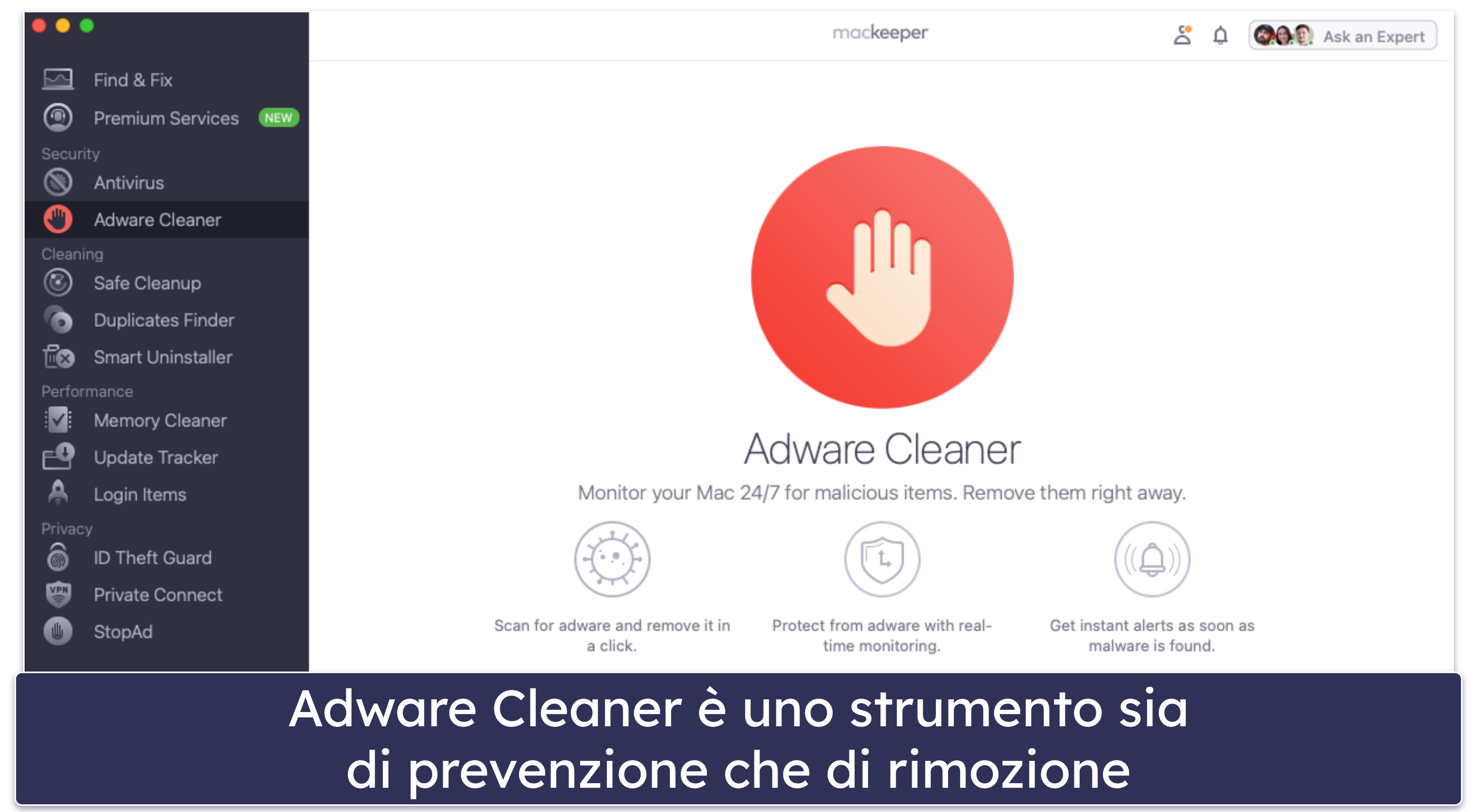 6. MacKeeper — Il migliore per la gestione intuitiva della sicurezza