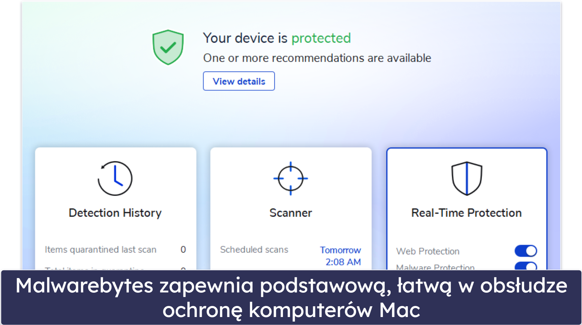 10. Malwarebytes — minimalistyczny antywirus na Maca