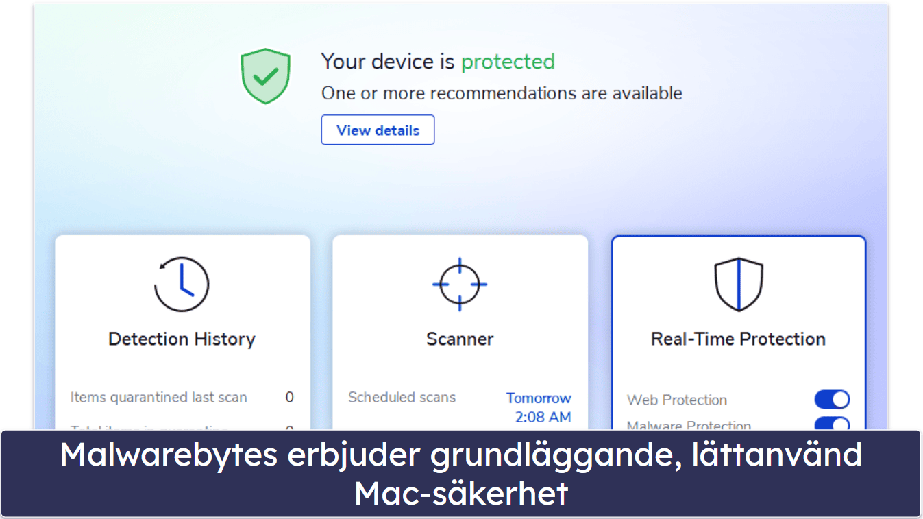 10. Malwarebytes — Minimalistiskt antivirus för Mac-användare