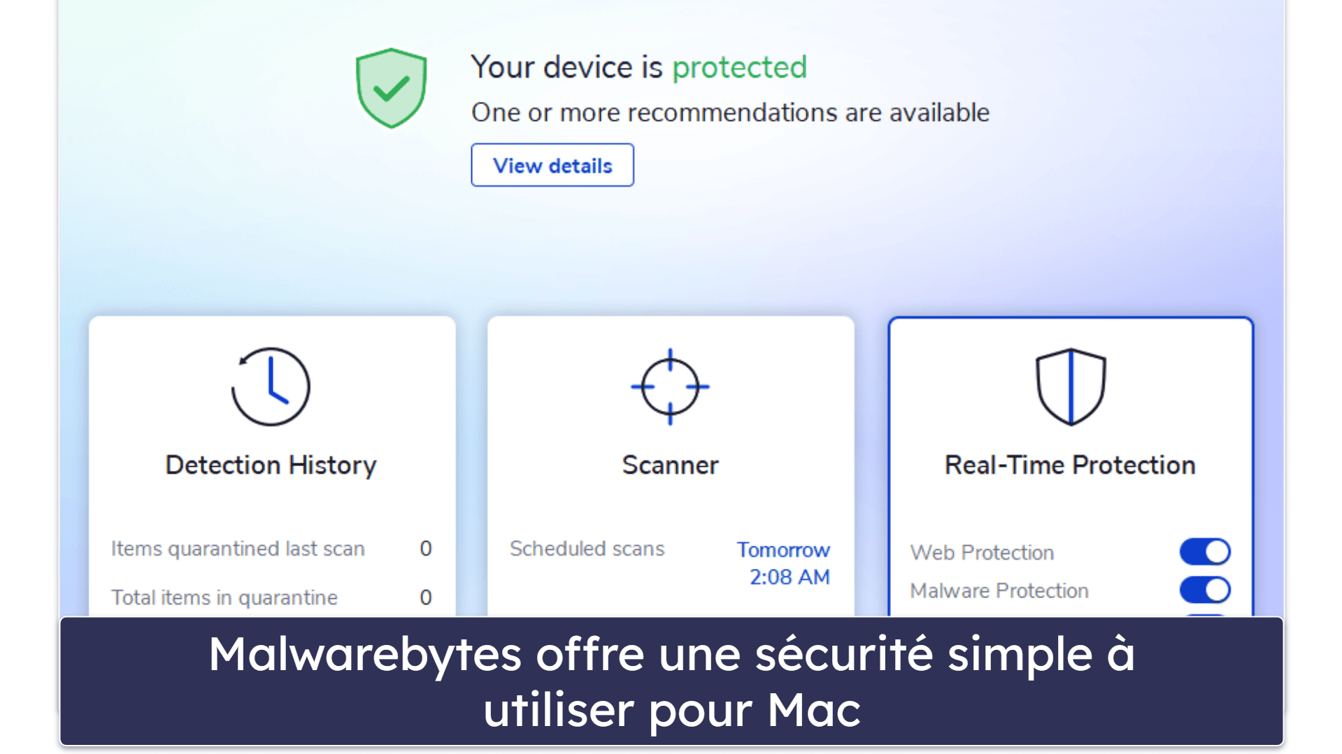 10. Malwarebytes  — Antivirus minimaliste pour les utilisateurs de Mac