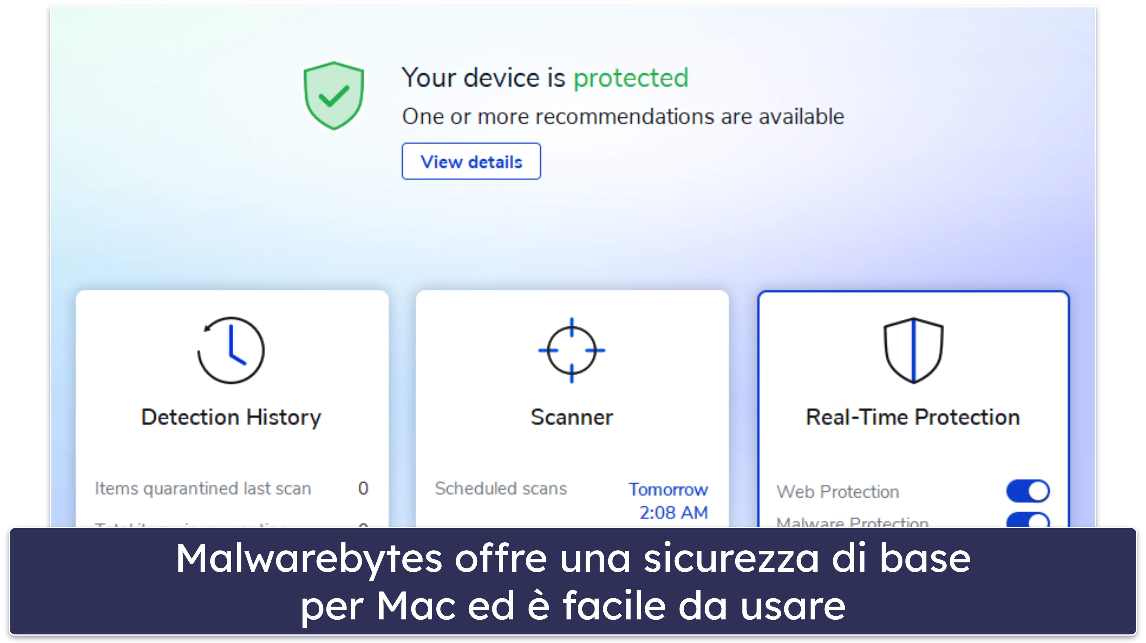 10. Malwarebytes — Un antivirus minimalista per gli utenti Mac