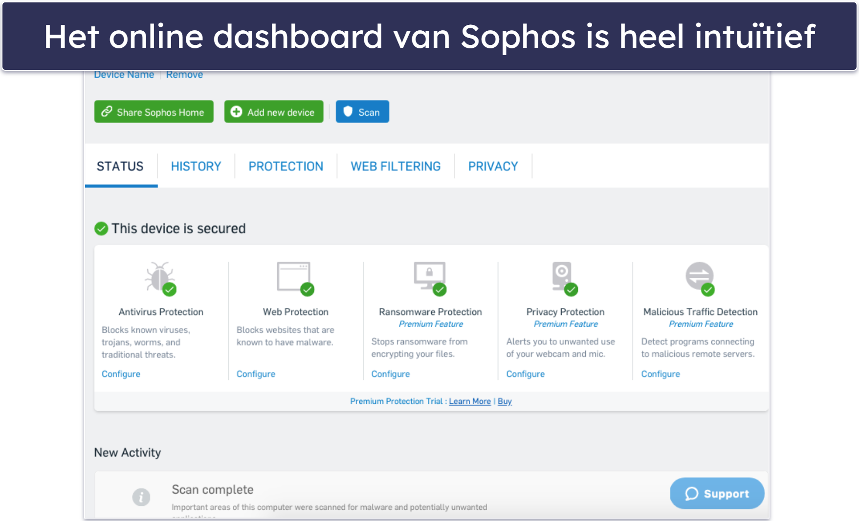 Bonus. Sophos — Gebruiksvriendelijke antivirus voor Mac