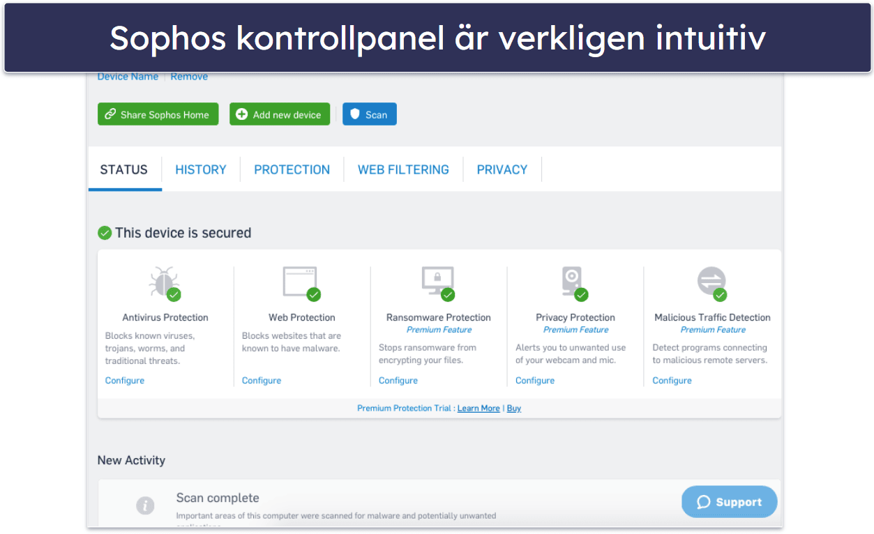 Bonus. Sophos — Lättanvänt antivirus för Mac