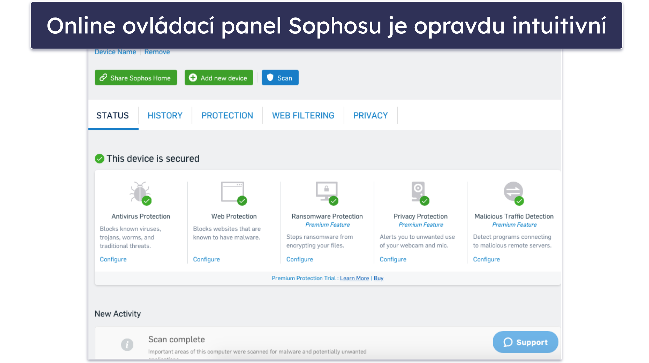 Bonus. Sophos — Antivirus pro Mac se snadným ovládáním