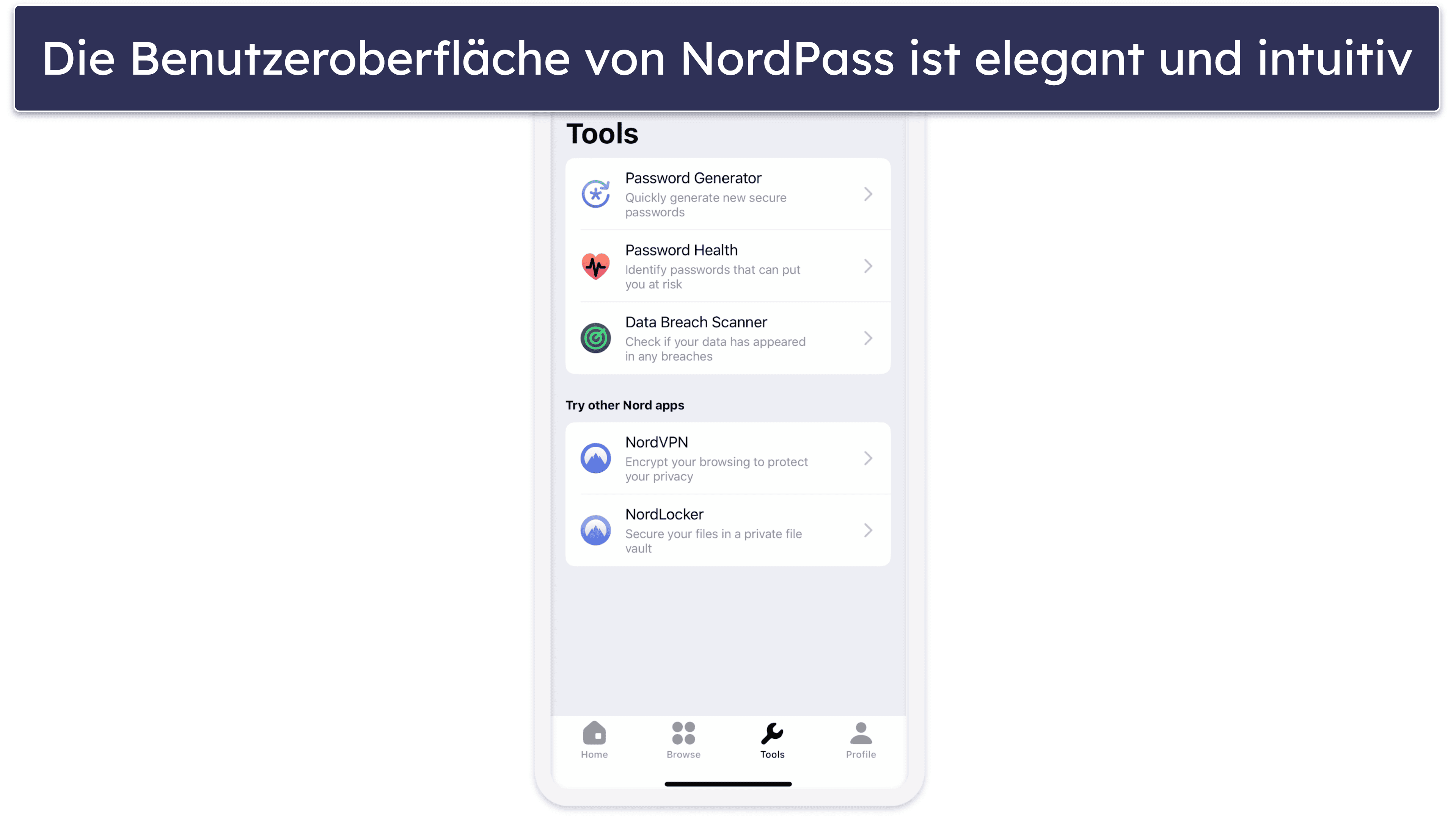 4. NordPass — Mit dem innovativsten Benutzerinterface