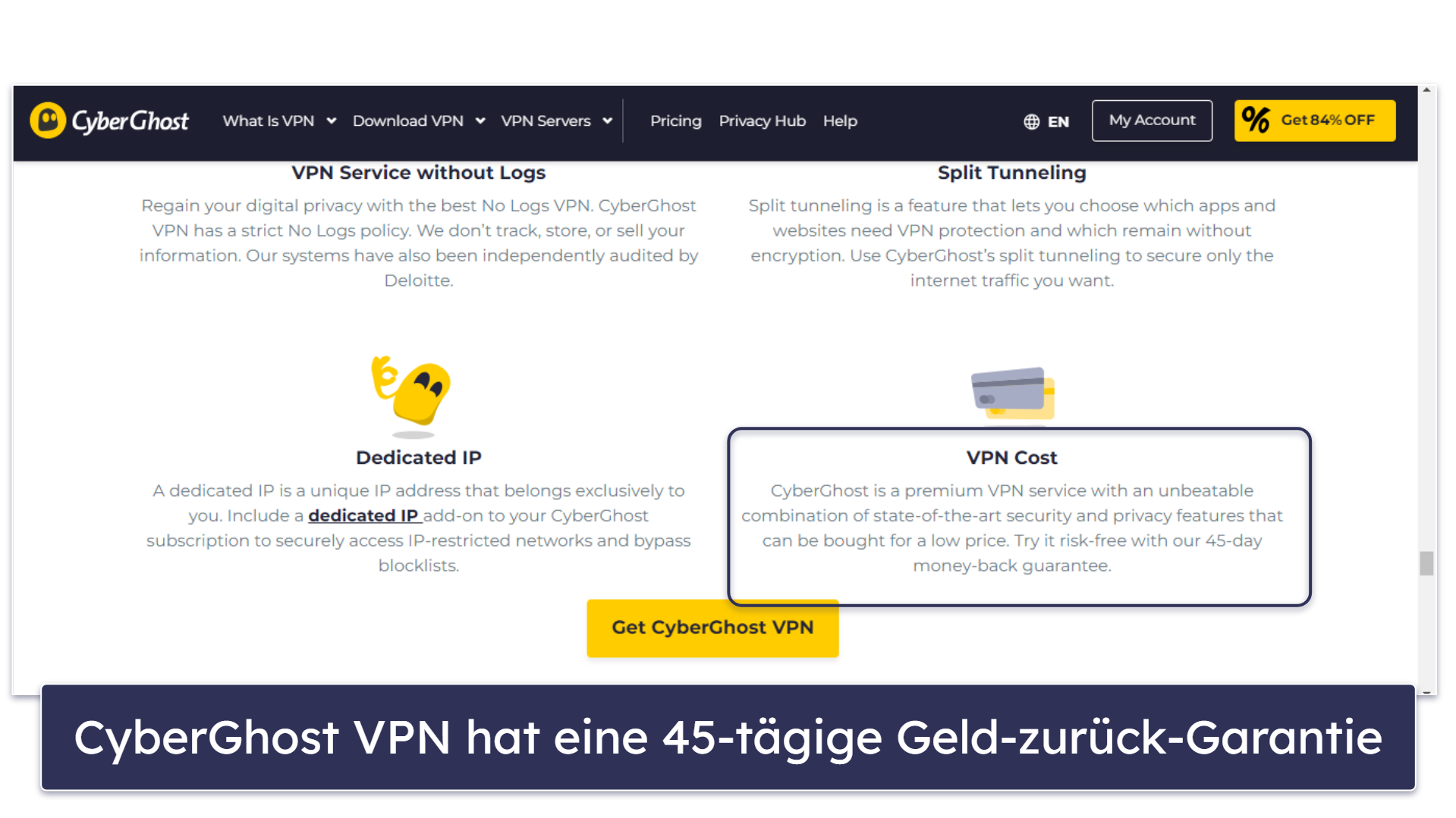 🥈2. CyberGhost VPN — Für Hotstar optimierte Streaming-Server