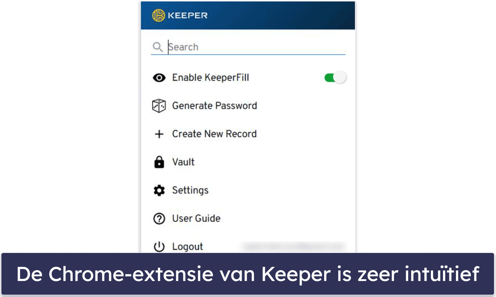 5. Keeper – Geavanceerde beveiligingsfuncties (maar basis Chrome-extensie)