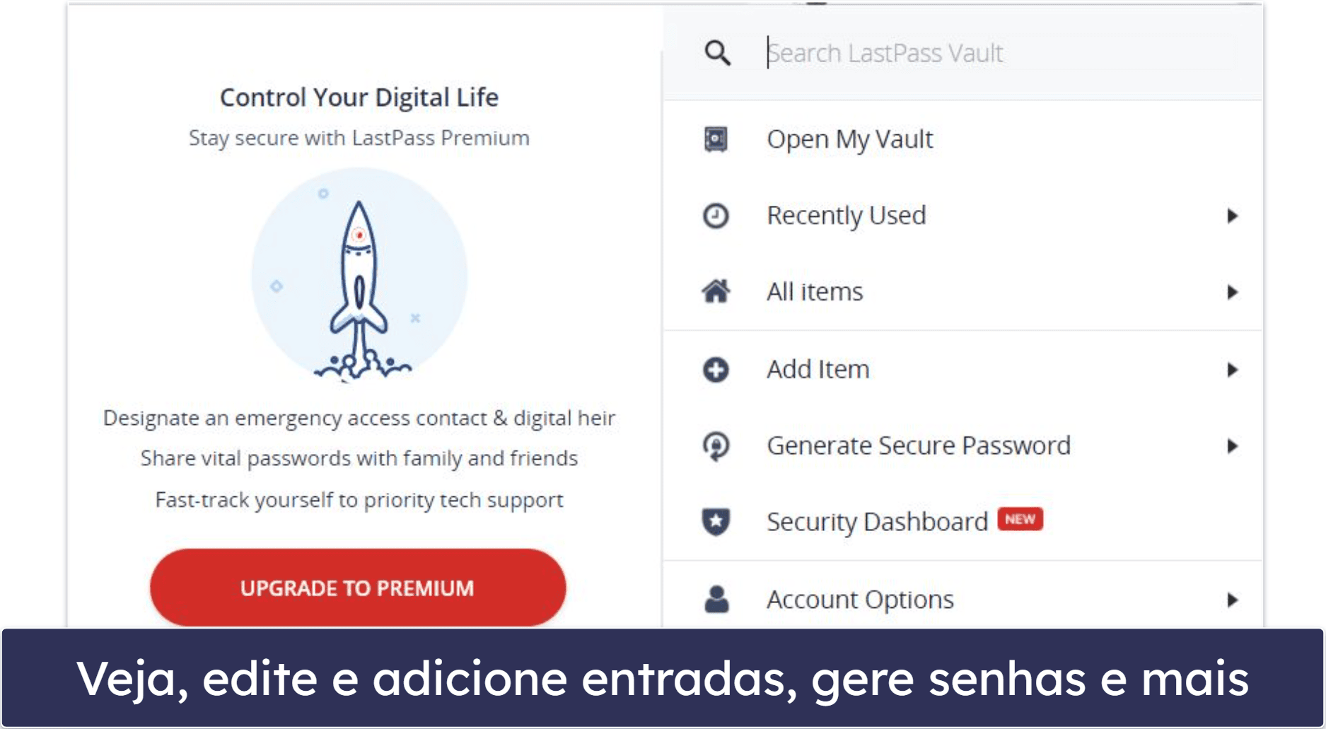 6. LastPass — Melhores recursos de plano grátis