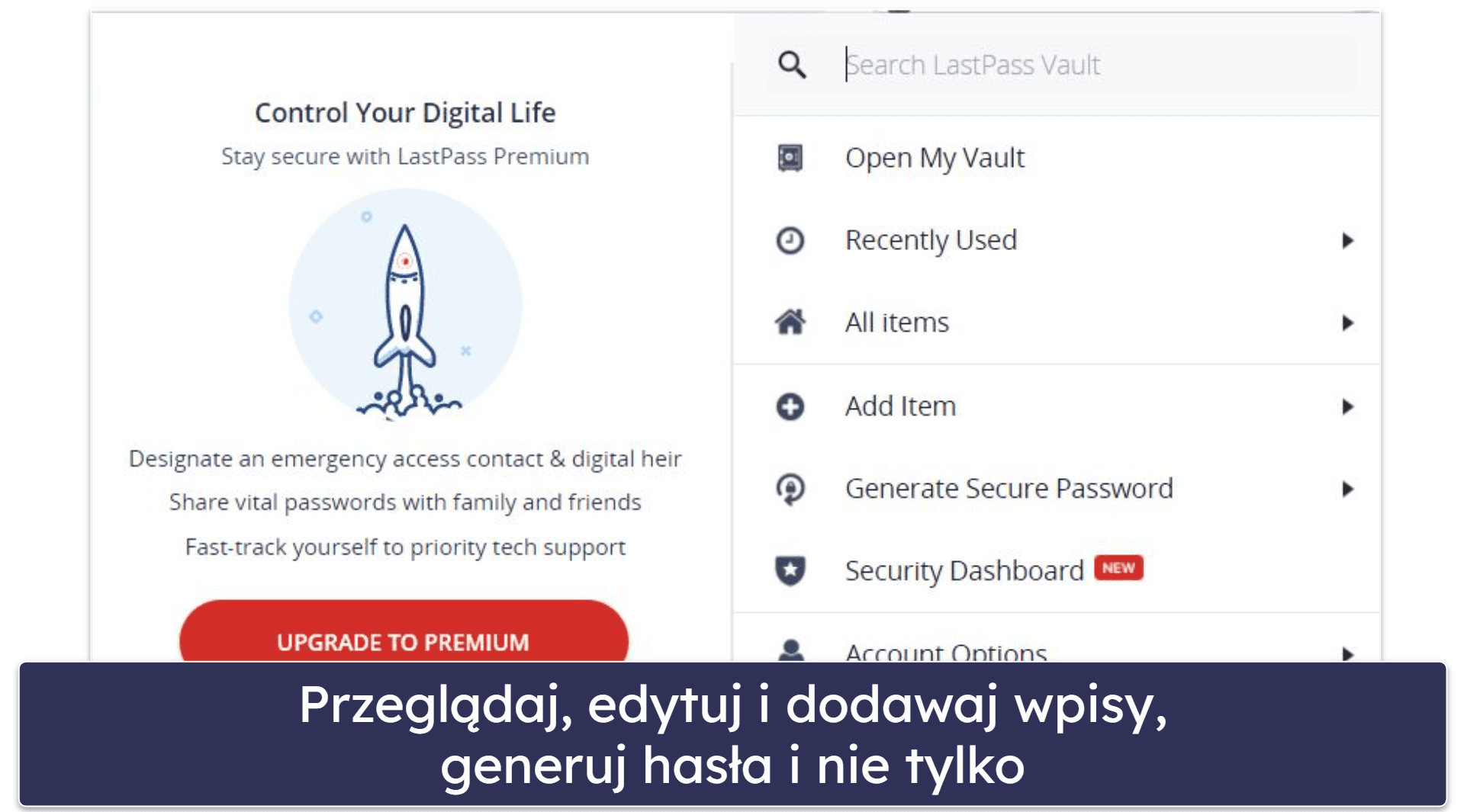 6. LastPass — najlepsza funkcjonalność w przypadku darmowego pakietu