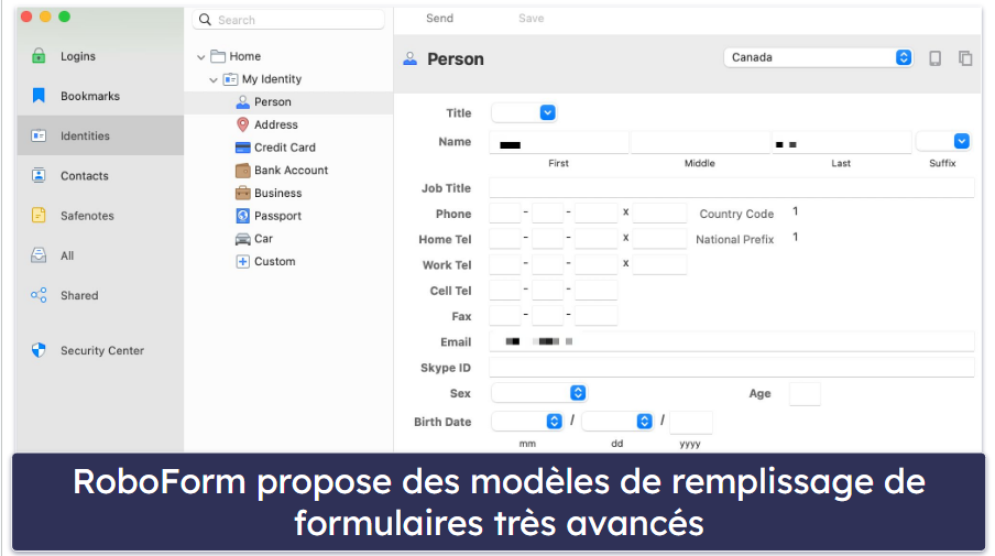 5. RoboForm : le meilleur en matière de remplissage avancé des formulaires