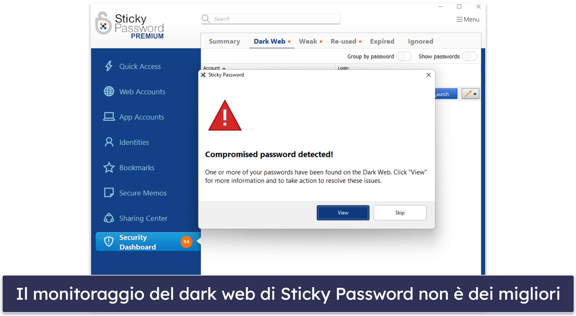 8. Sticky Password – Buon piano premium con un’opzione portatile