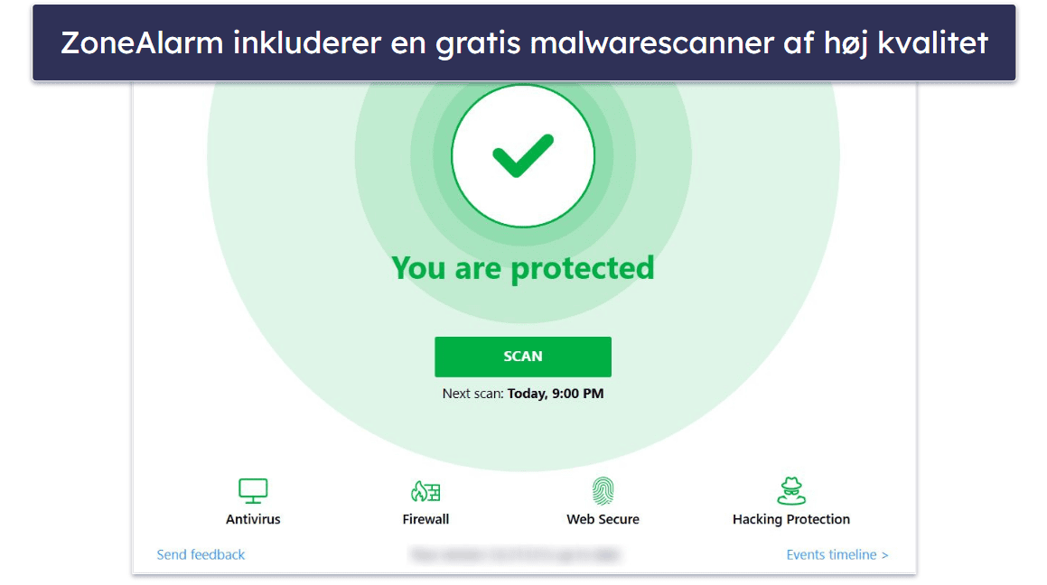 9. ZoneAlarm – Effektiv malwarescanner med en gratis firewall